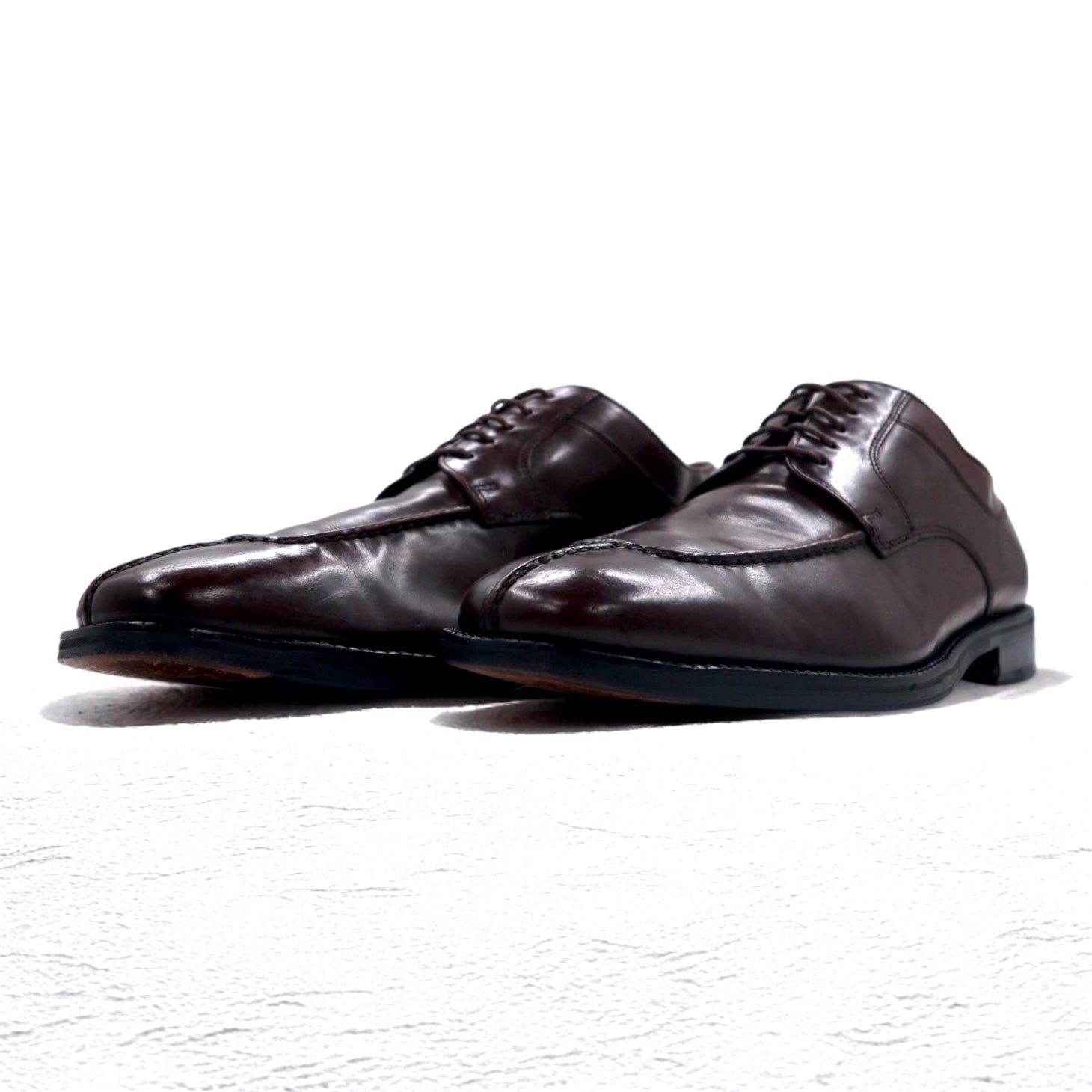 COLE HAAN Scarpe eleganti con punta a U e spacco, 26.5cm, marrone, pelle, 01595