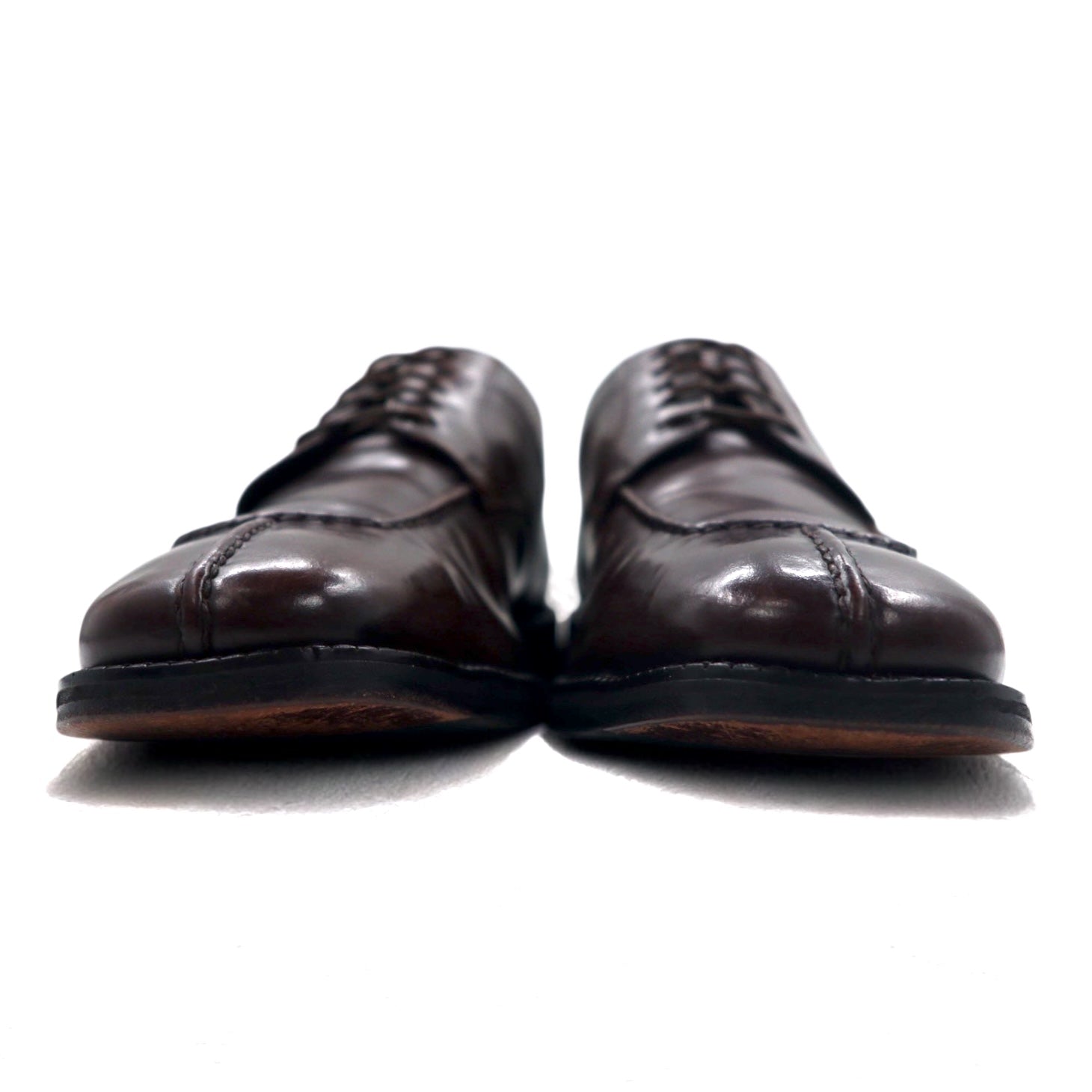 COLE HAAN Scarpe eleganti con punta a U e spacco, 26.5cm, marrone, pelle, 01595