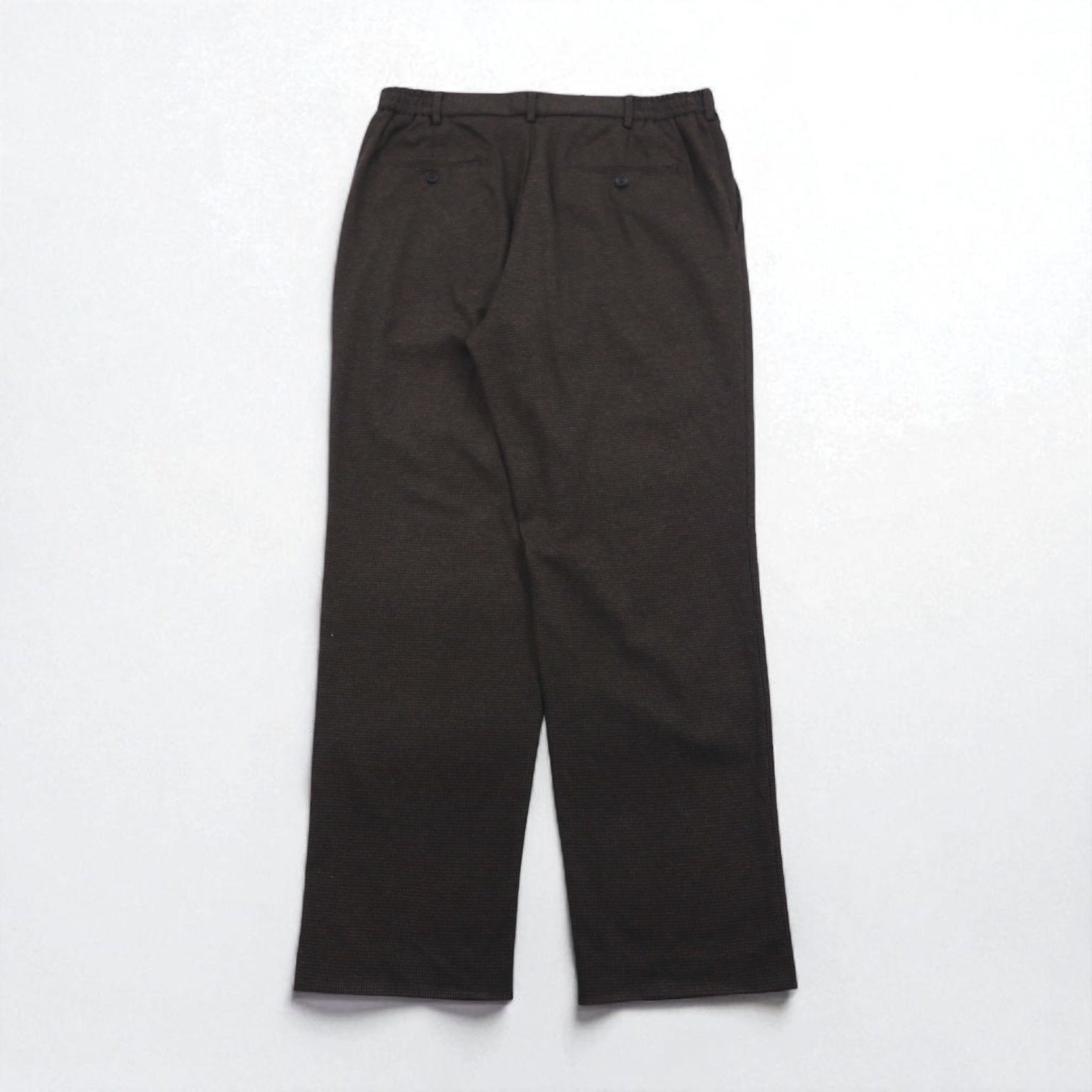 UNIQLO pantaloni ampi con pieghe a quadretti easy fit tipo "slacks" taglia XL, marroni, in cotone