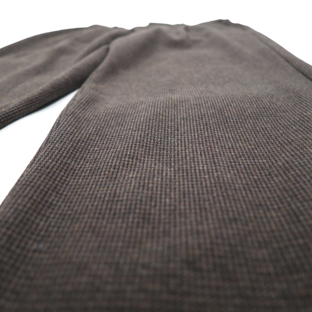UNIQLO pantaloni ampi con pieghe a quadretti easy fit tipo "slacks" taglia XL, marroni, in cotone