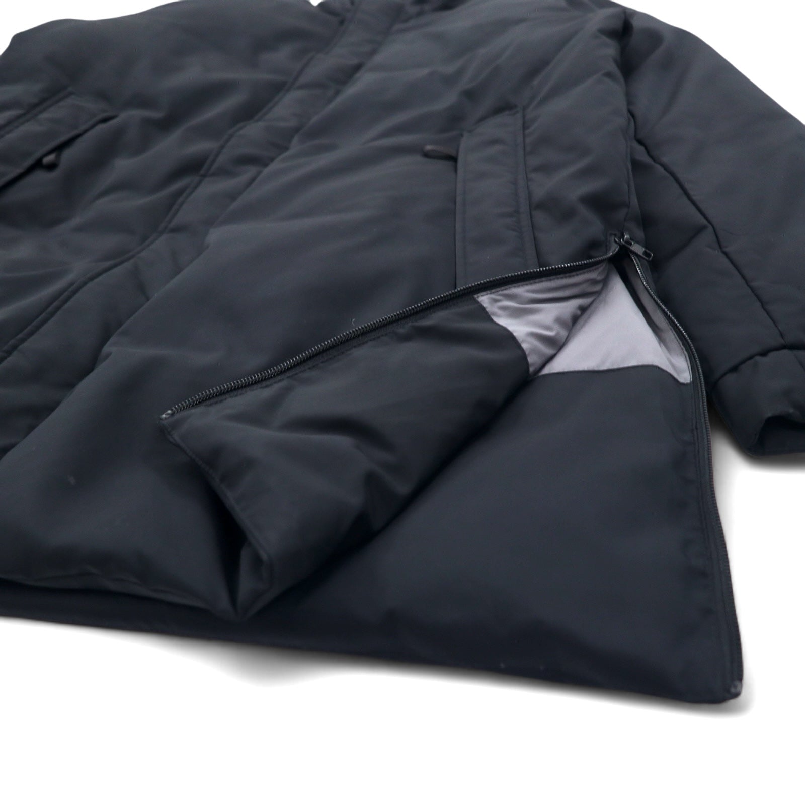 JOURNAL STANDARD relume × KOMATSU Komatsu Matere piumino con cappuccio staccabile L nero poliestere zip laterale spacco 19-020-464-0100
