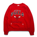 Felpa stampata NBA Chicago Bulls anni '90, Made in USA, taglia L, rossa, marca NUTMEG