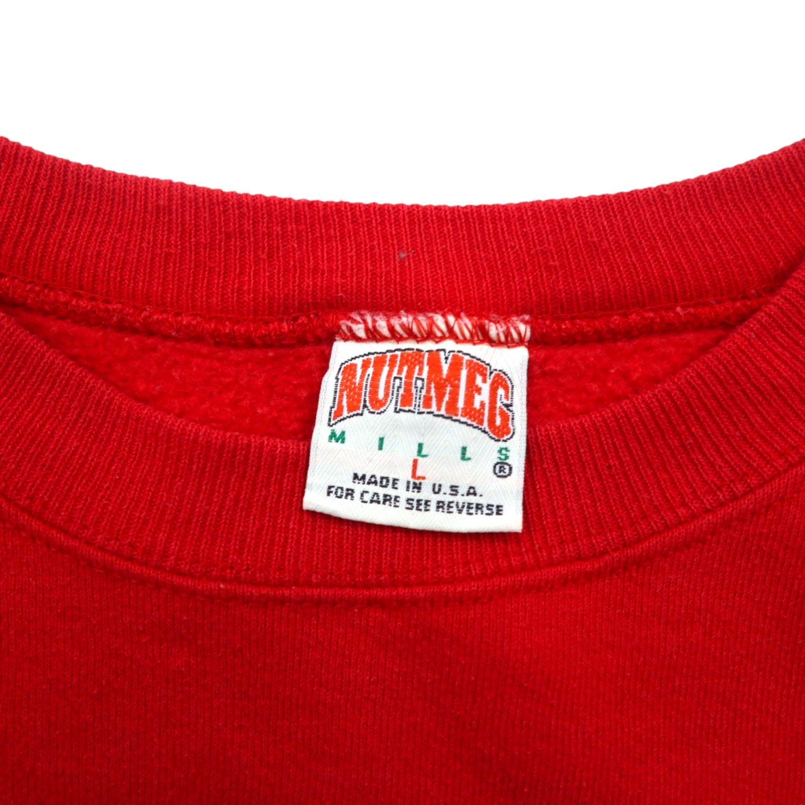 Felpa stampata NBA Chicago Bulls anni '90, Made in USA, taglia L, rossa, marca NUTMEG