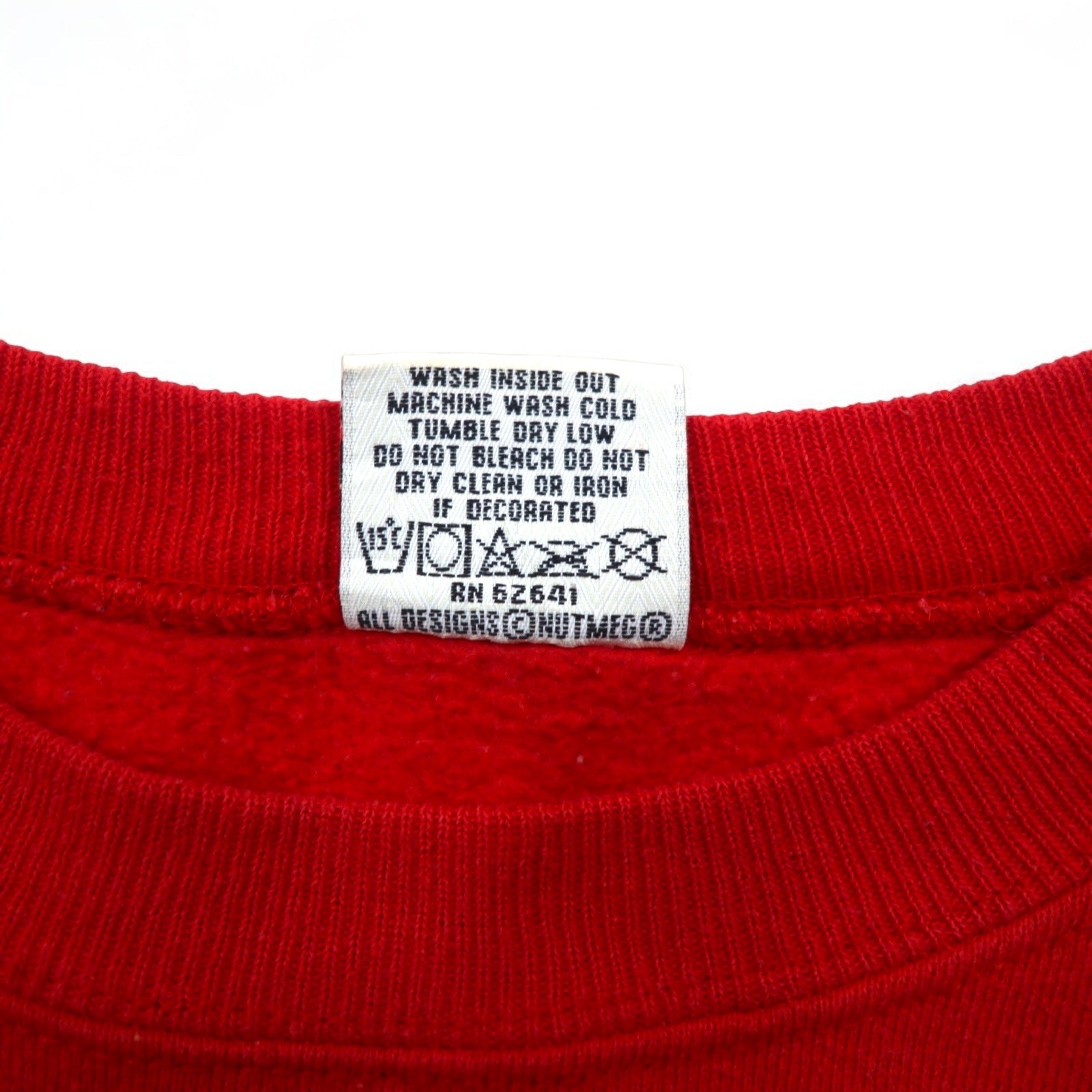 Felpa stampata NBA Chicago Bulls anni '90, Made in USA, taglia L, rossa, marca NUTMEG