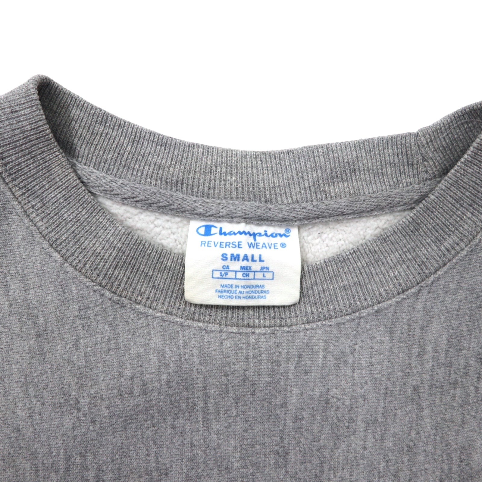 Champion Reverse Weave Felpa L Grigio Cotone Etichetta blu singola Replica Reverse Weave Prodotto in Honduras
