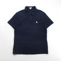 BURBERRY BRIT Polo con motivo Nova Check e inserti in XL, blu navy, cotone piqué, logo ricamato, made in Turchia