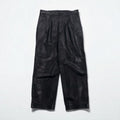 Bell Maxim Pantaloni ampi in pelle a 2 pieghe, stile chino, taglia XL, colore nero, in pelle bovina, made in Japan