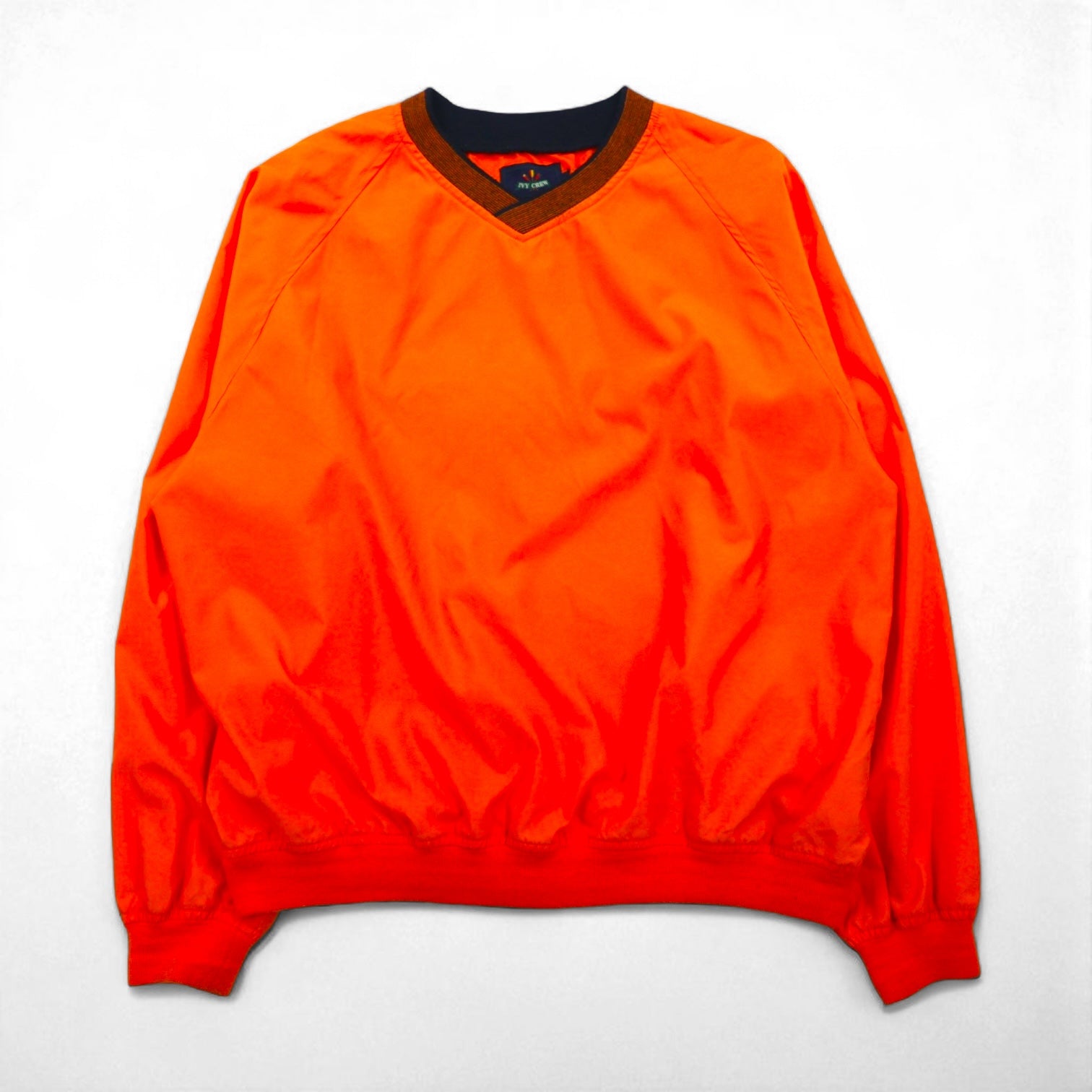 90s Vintage Sport Jacket ピステ プルオーバー ナイロンジャケット ジャージ M オレンジ IVY CREW