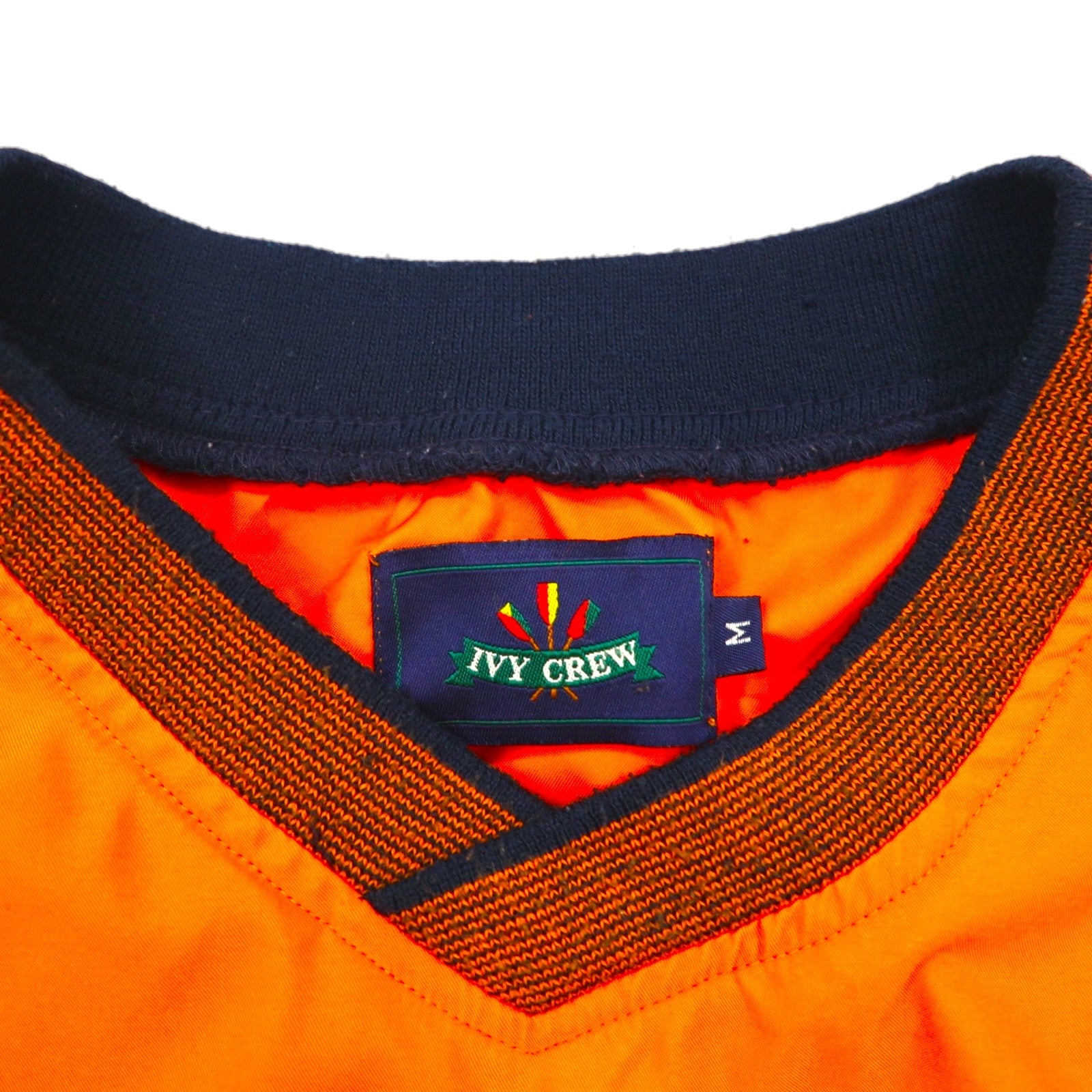 90s Vintage Sport Jacket ピステ プルオーバー ナイロンジャケット ジャージ M オレンジ IVY CREW