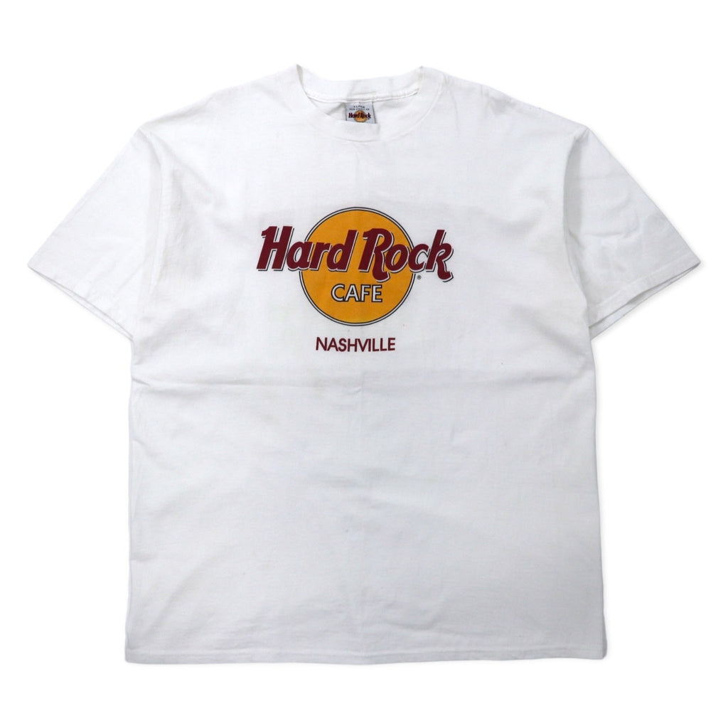 Hard Rock CAFE USA 90s T-shirt con stampa logo XL Bianco Cotone NASHVILLE Taglia grande
