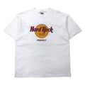 Hard Rock CAFE USA 90s T-shirt con stampa logo XL Bianco Cotone NASHVILLE Taglia grande
