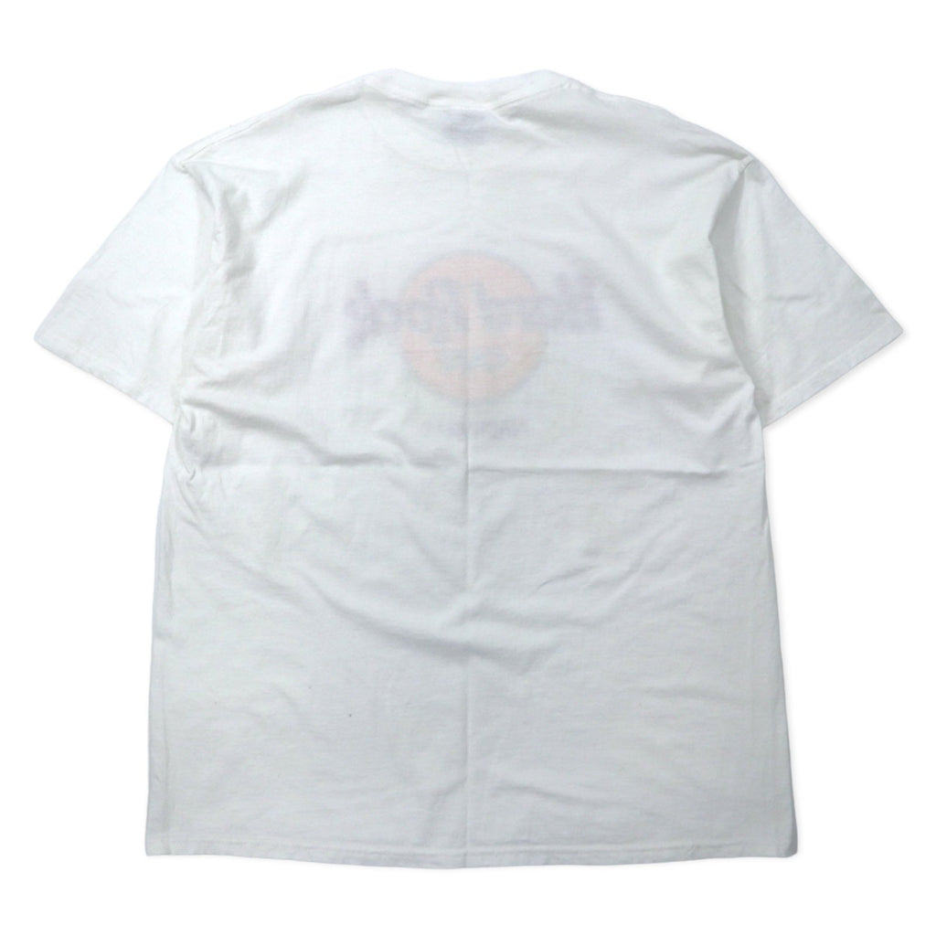 Hard Rock CAFE USA 90s T-shirt con stampa logo XL Bianco Cotone NASHVILLE Taglia grande