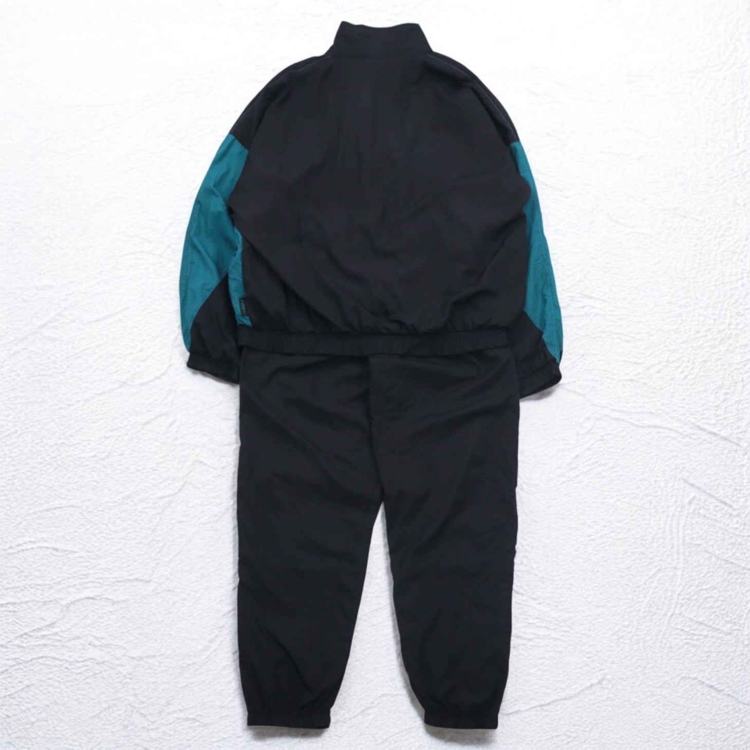PUMA anni '90 Tuta da ginnastica tuta sportiva completa L Nero Nylon
