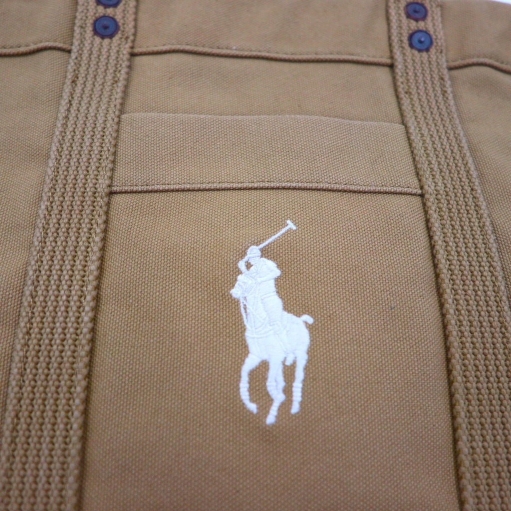 Polo Ralph Lauren トートバッグ ベージュ キャンバス ポニー刺繡