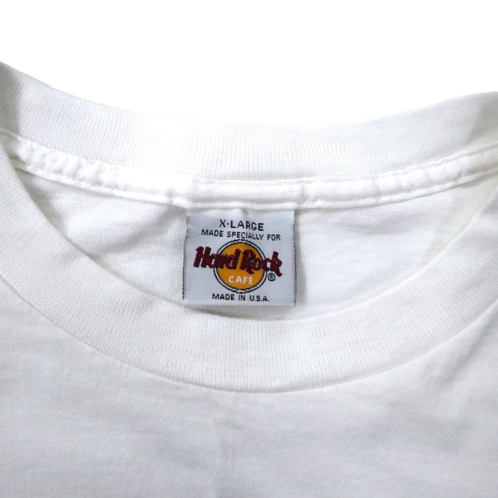 Hard Rock CAFE USA 90s T-shirt con stampa logo XL Bianco Cotone NASHVILLE Taglia grande