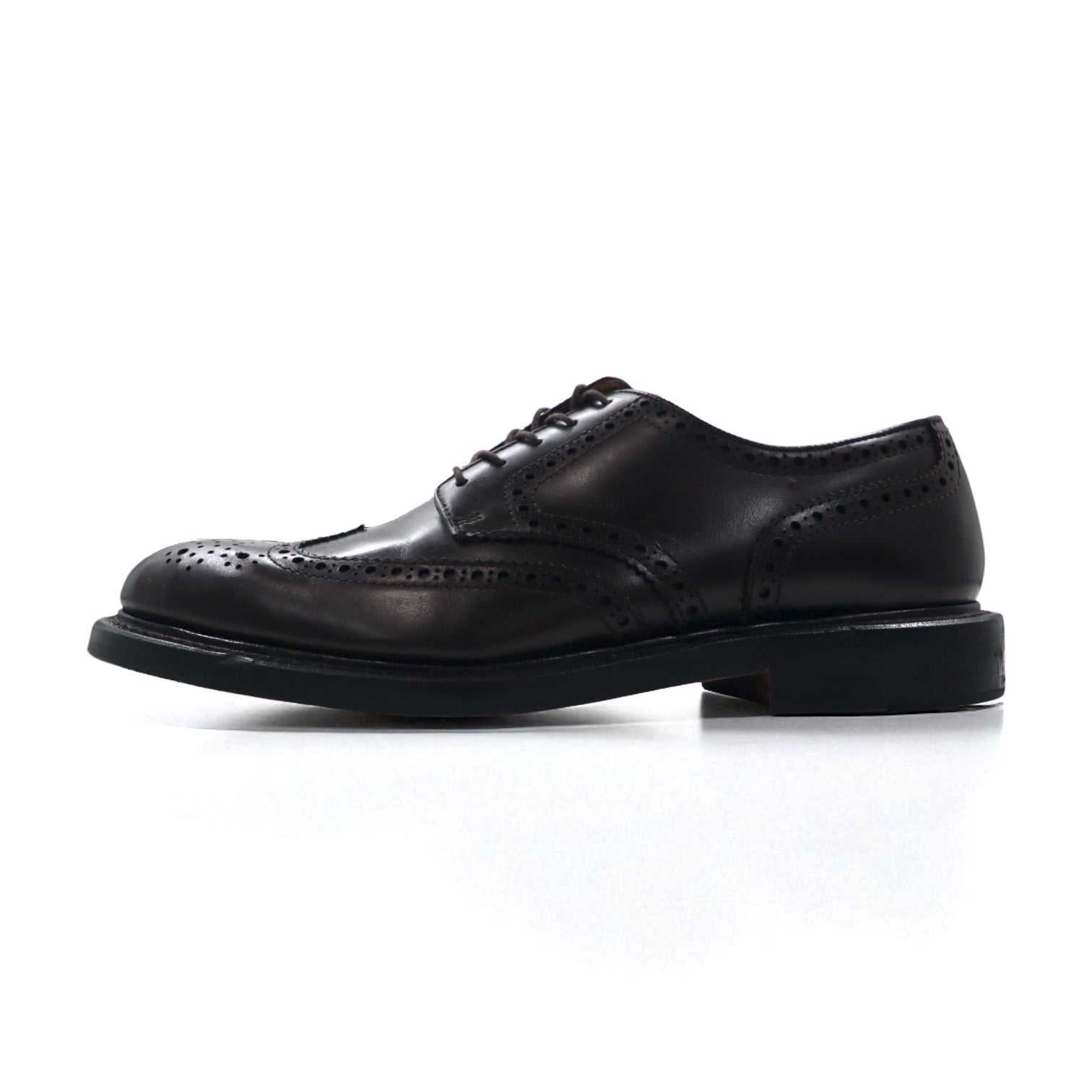 J.Crew Scarpe eleganti full brogue wingtip 27 cm marroni in pelle con medaglione 55740