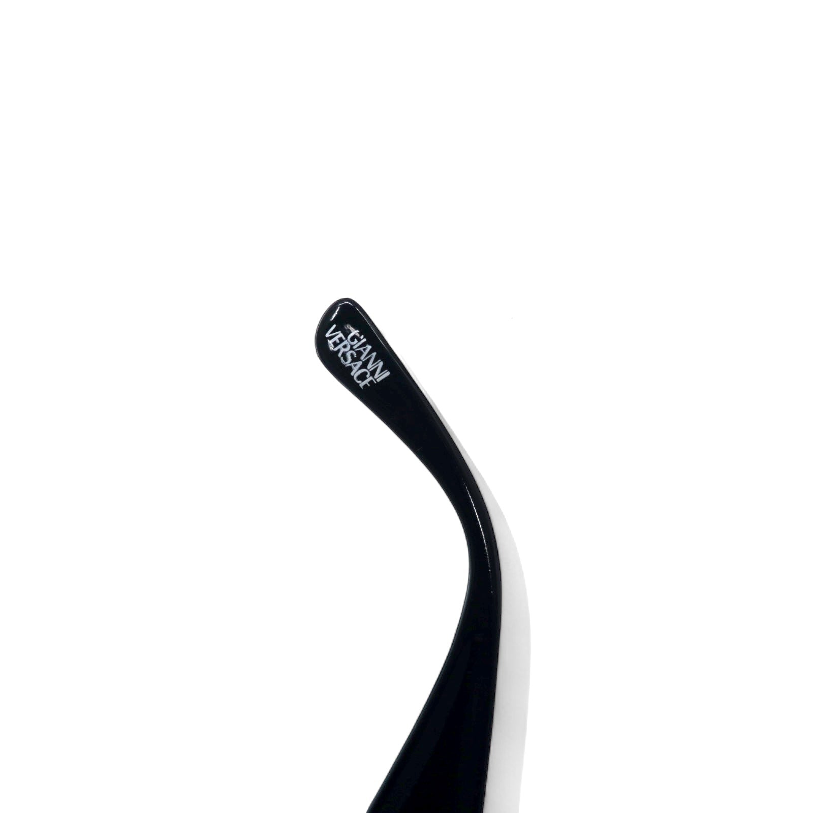 GIANNI VERSACE Occhiali da sole vintage Cat-Eye Fox neri con logo laterale