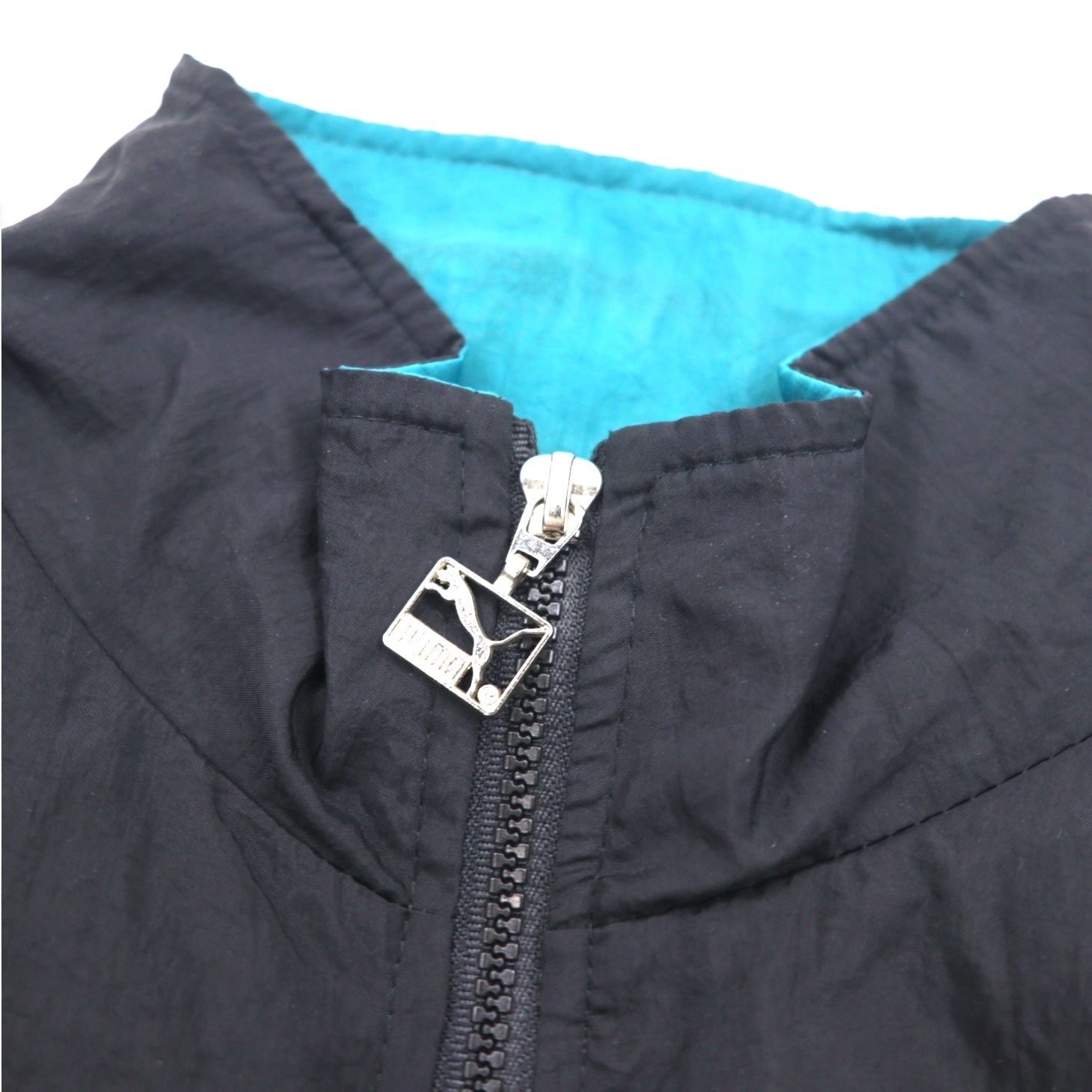 PUMA anni '90 Tuta da ginnastica tuta sportiva completa L Nero Nylon
