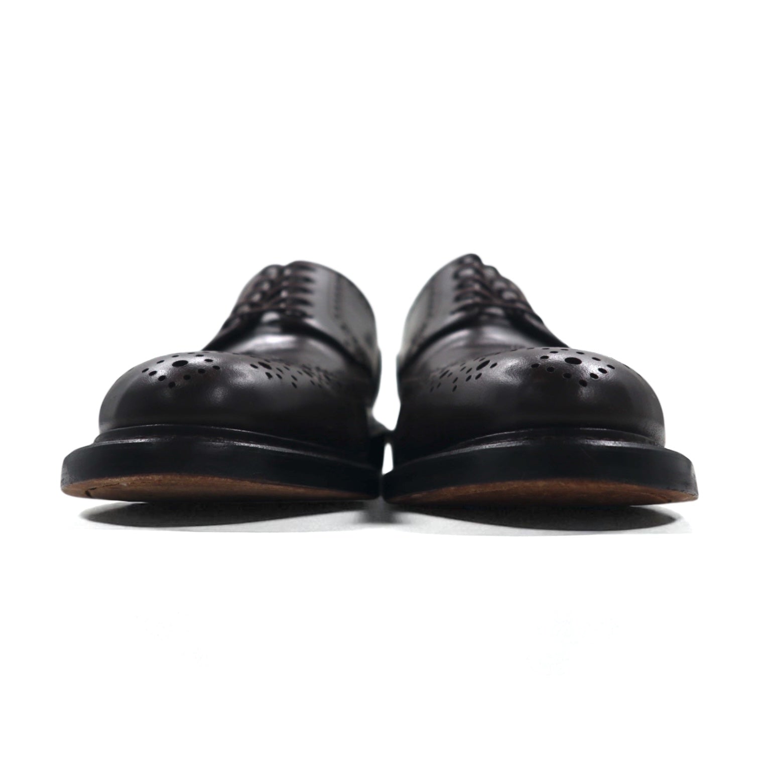 J.Crew Scarpe eleganti full brogue wingtip 27 cm marroni in pelle con medaglione 55740