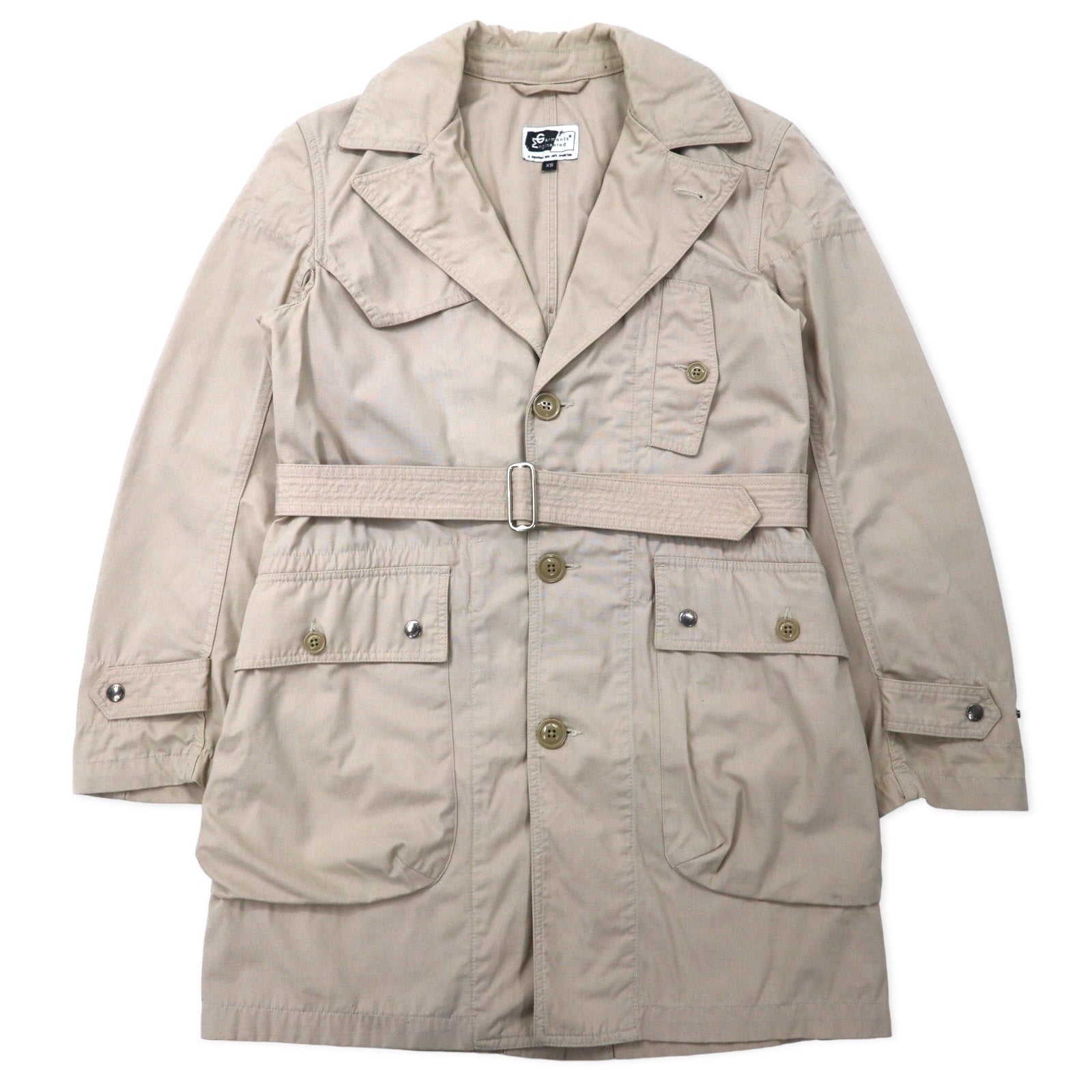 Engineerd Garments Made in USA Ripstop Storm Soprabito a collo alto XS Beige Nylon Cotone