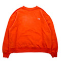 THE NORTH FACE Felpa oversize in cotone, arancione, taglia S, con ricamo logo