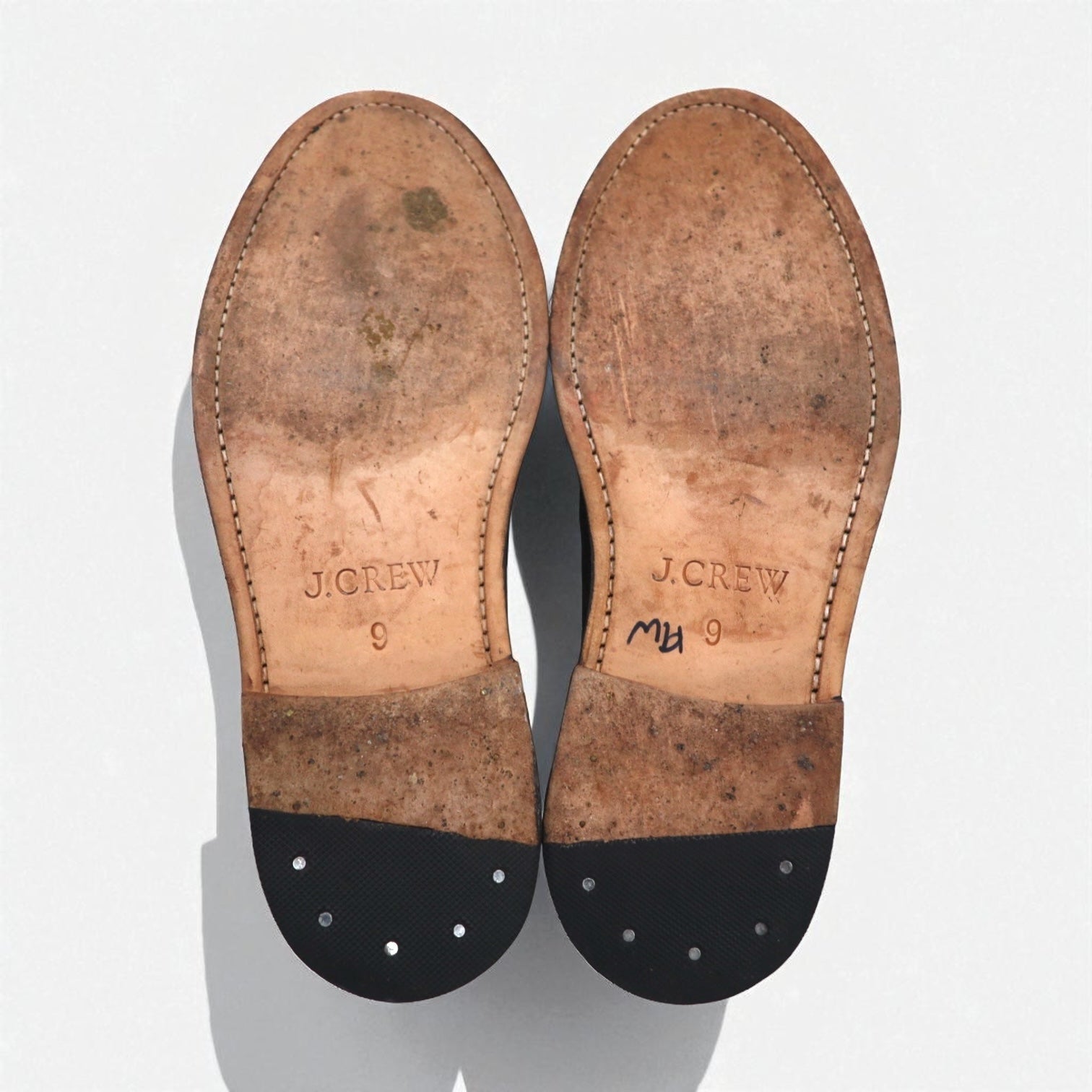 J.Crew Scarpe eleganti full brogue wingtip 27 cm marroni in pelle con medaglione 55740