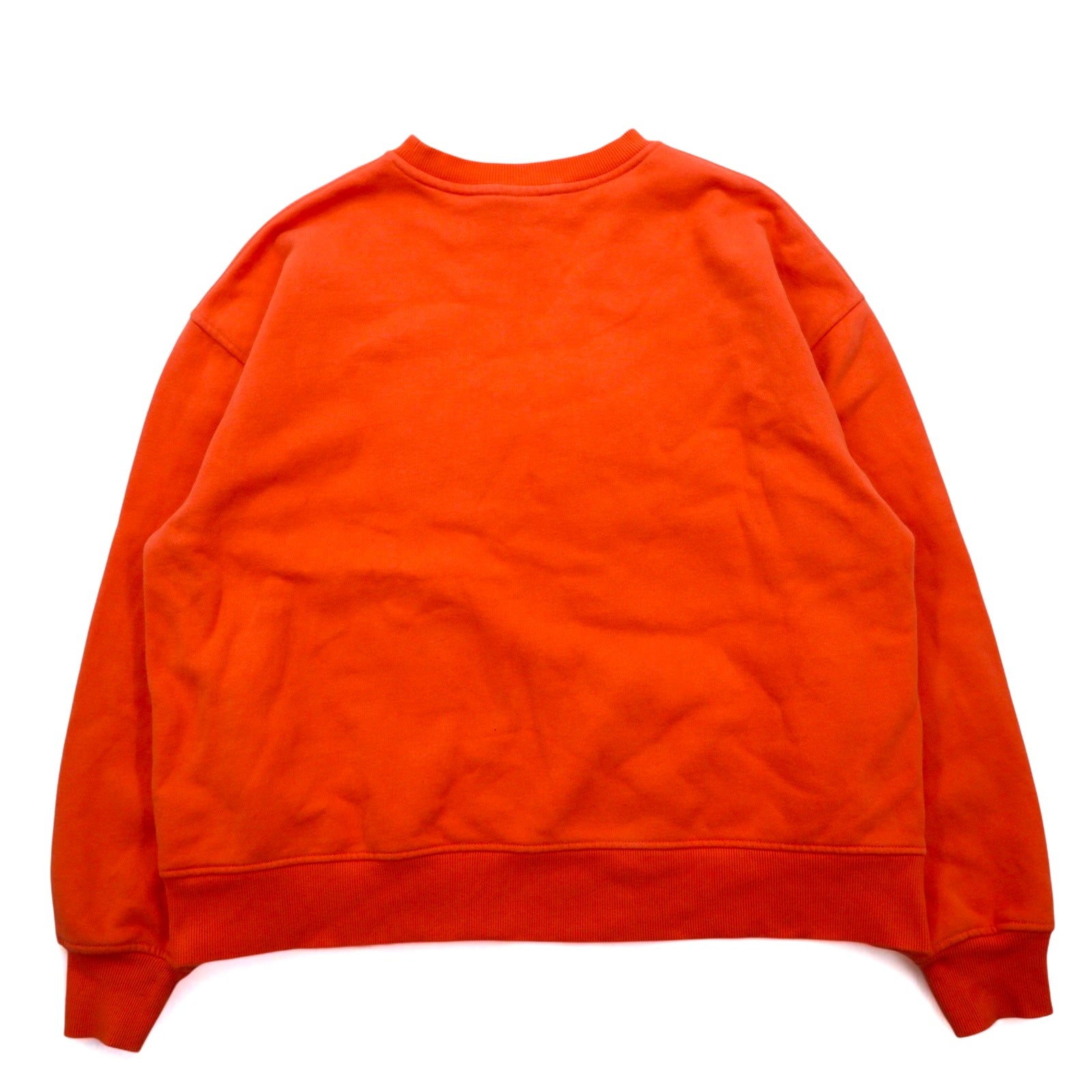 THE NORTH FACE Felpa oversize in cotone, arancione, taglia S, con ricamo logo
