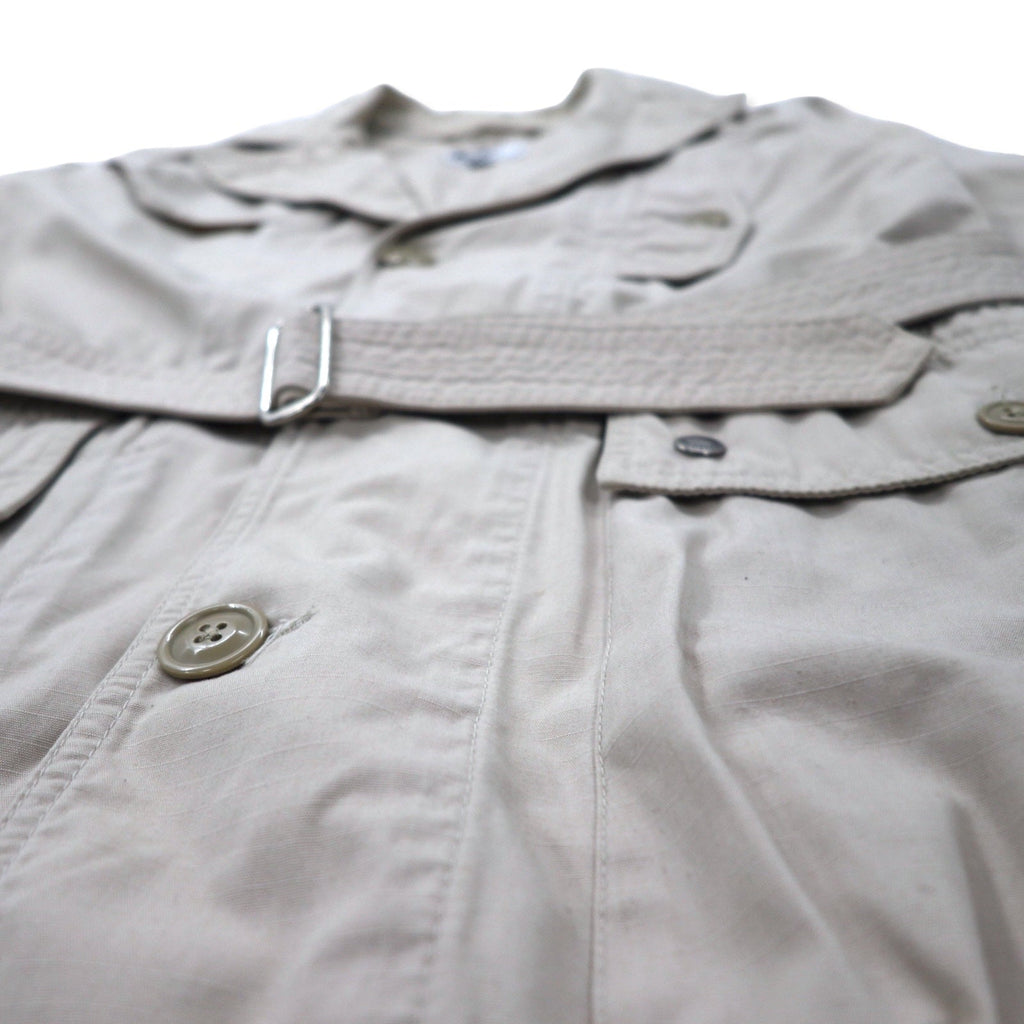 Engineerd Garments Made in USA Ripstop Storm Soprabito a collo alto XS Beige Nylon Cotone