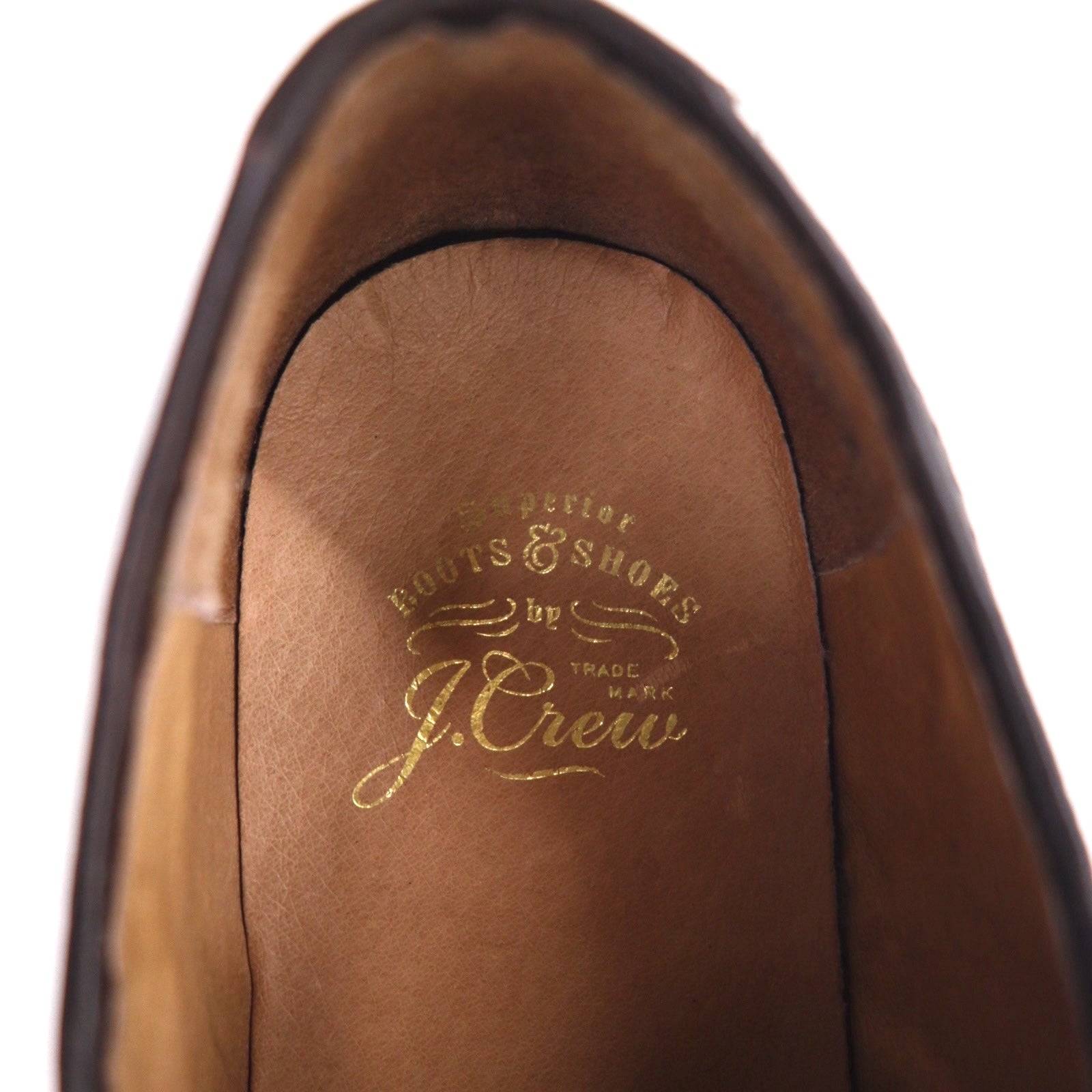 J.Crew Scarpe eleganti full brogue wingtip 27 cm marroni in pelle con medaglione 55740