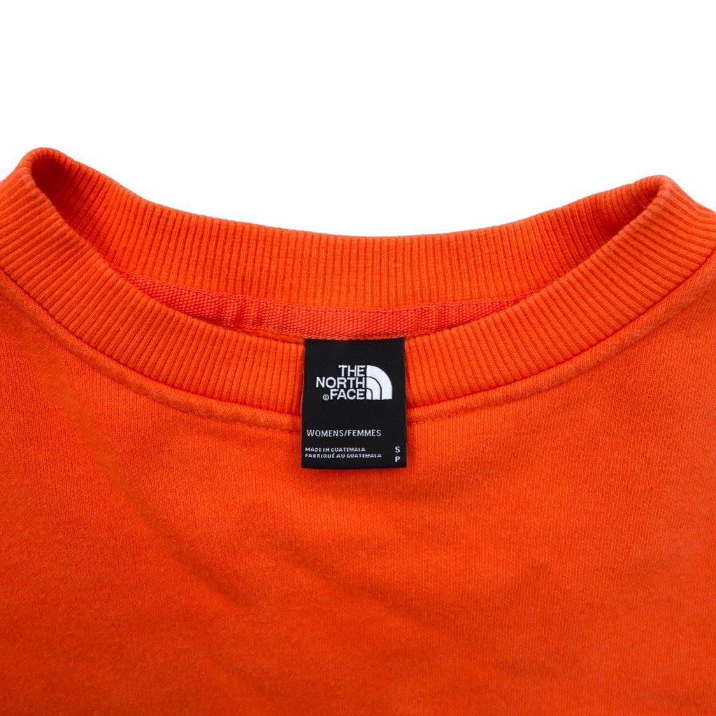 THE NORTH FACE Felpa oversize in cotone, arancione, taglia S, con ricamo logo