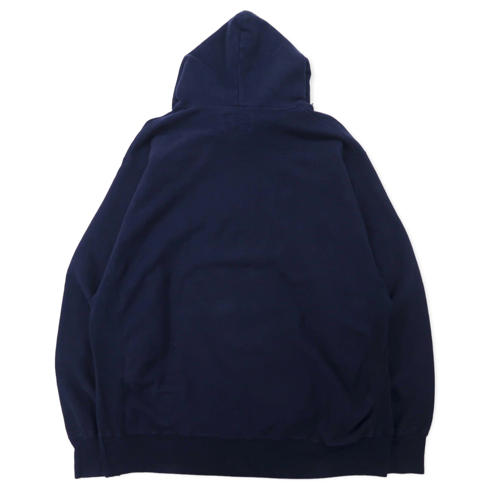 STEVE AND BARRY'S Felpa con cappuccio Reverse Weave XXL blu navy cotone Pakista universitaria NOTREDAME oversize