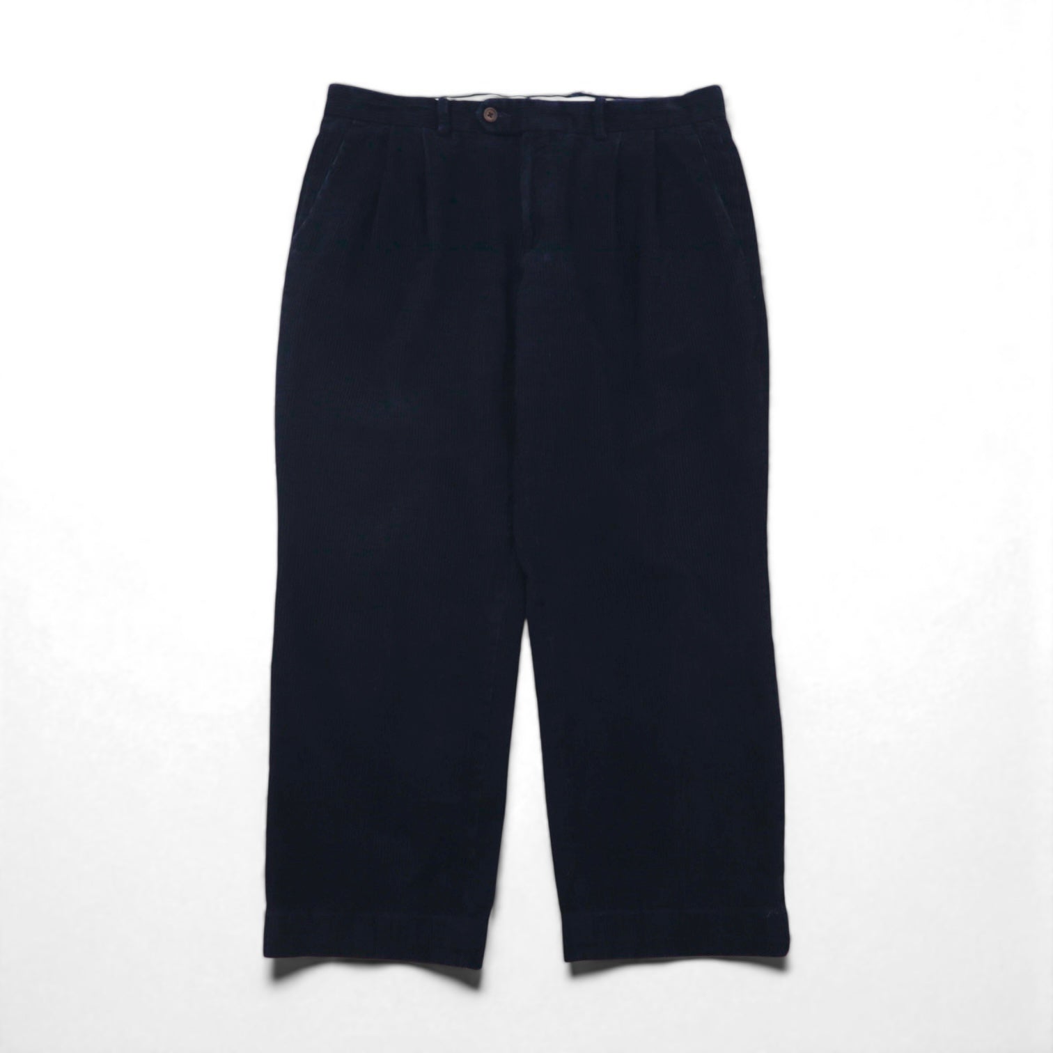 LAUREN RALPH LAUREN 90年代 2タック ワイド コーデュロイパンツ チノパンツ L ネイビー