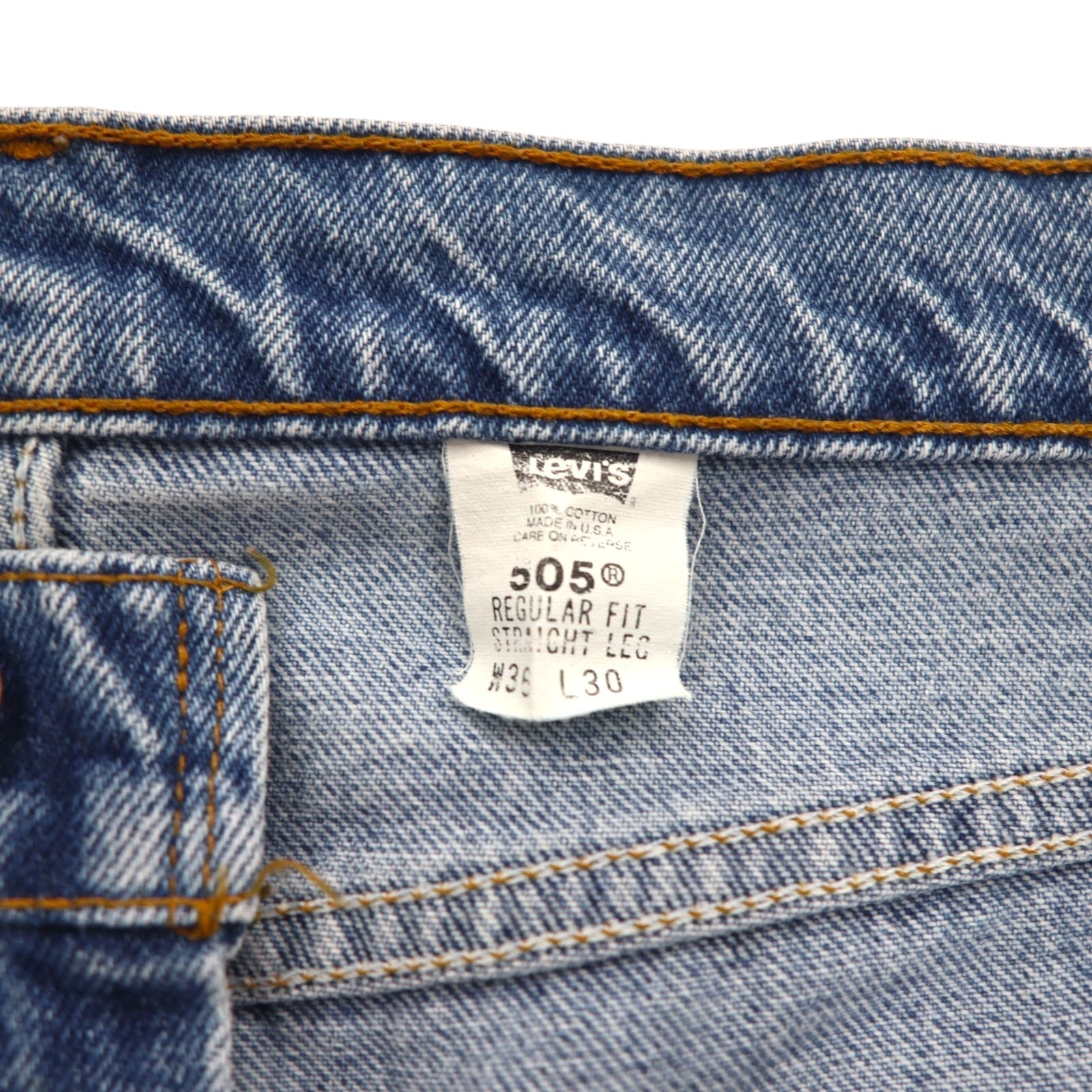 Levi's anni '90, USA, jeans dritti 505 taglia L, blu indaco, chiusura a zip, 505-4891