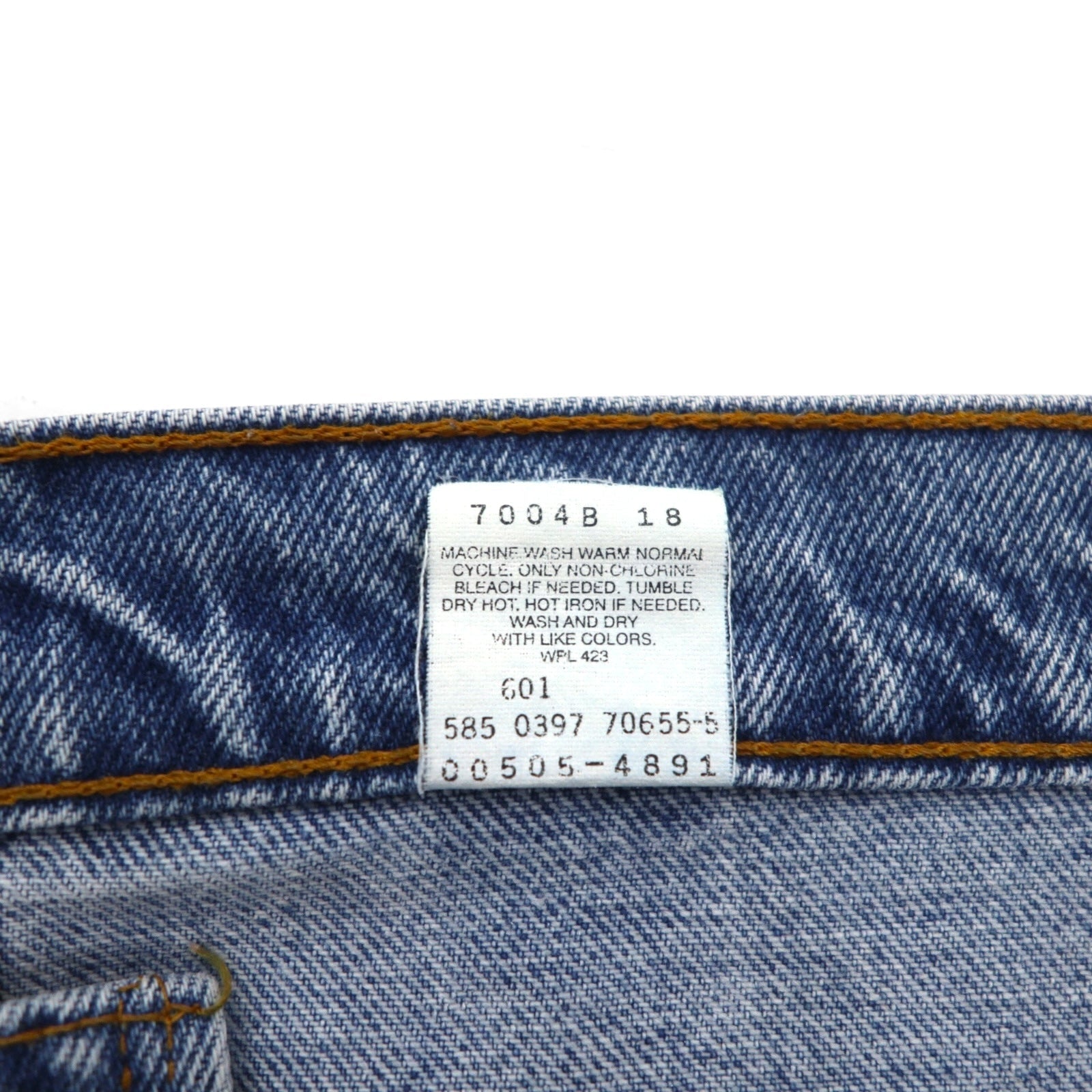 Levi's anni '90, USA, jeans dritti 505 taglia L, blu indaco, chiusura a zip, 505-4891