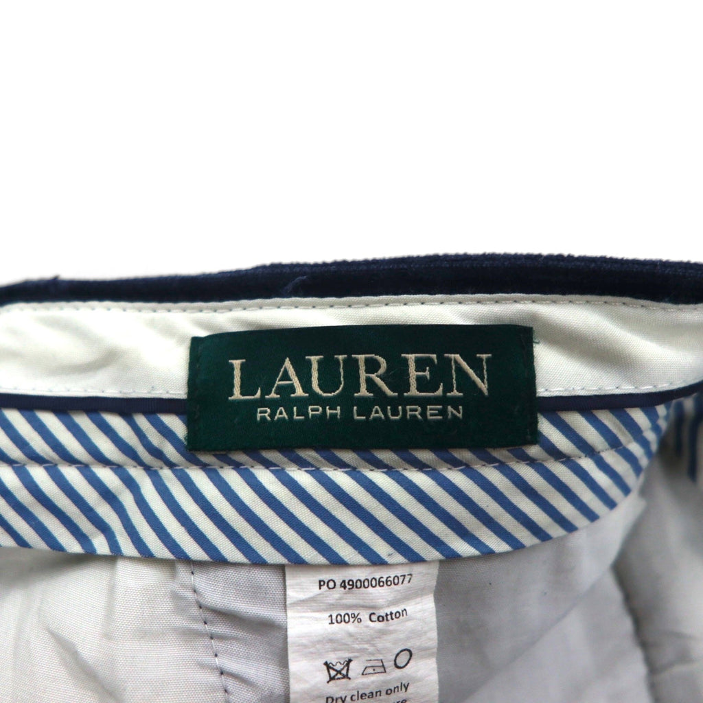 LAUREN RALPH LAUREN 90年代 2タック ワイド コーデュロイパンツ チノパンツ L ネイビー
