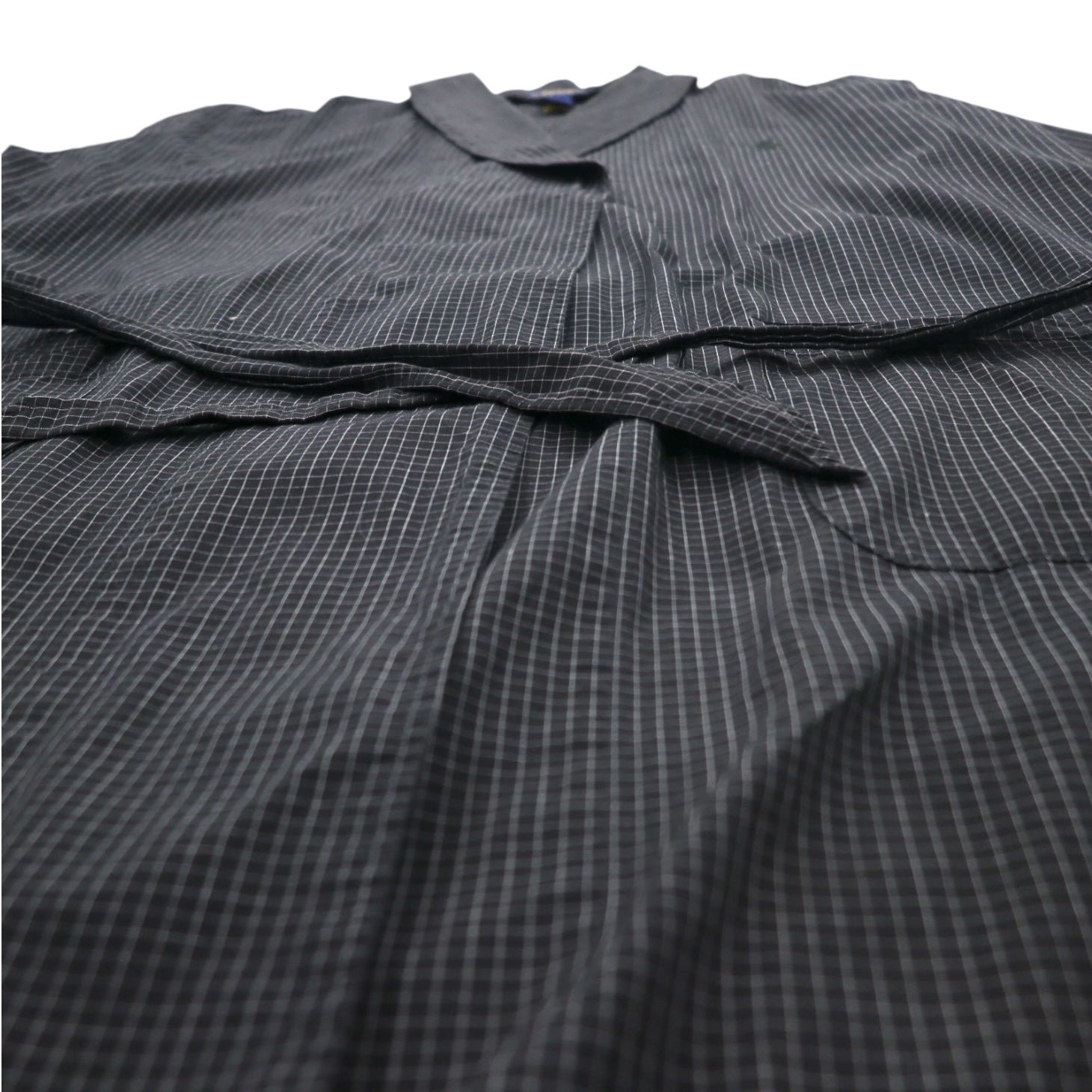 POLO RALPH LAUREN Robe Coat Vestaglia M Nera a Quadri con Cintura Woven Robe Soho Plaid