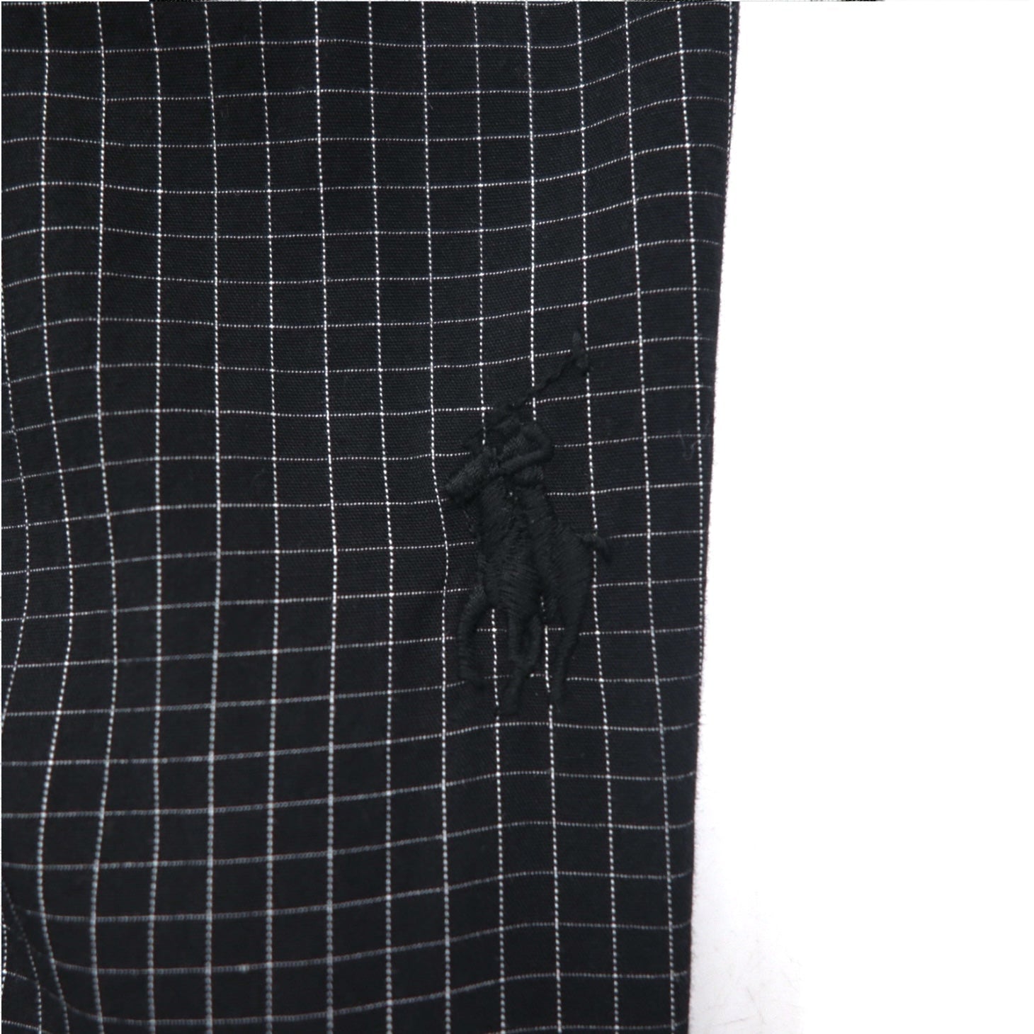 POLO RALPH LAUREN Robe Coat Vestaglia M Nera a Quadri con Cintura Woven Robe Soho Plaid