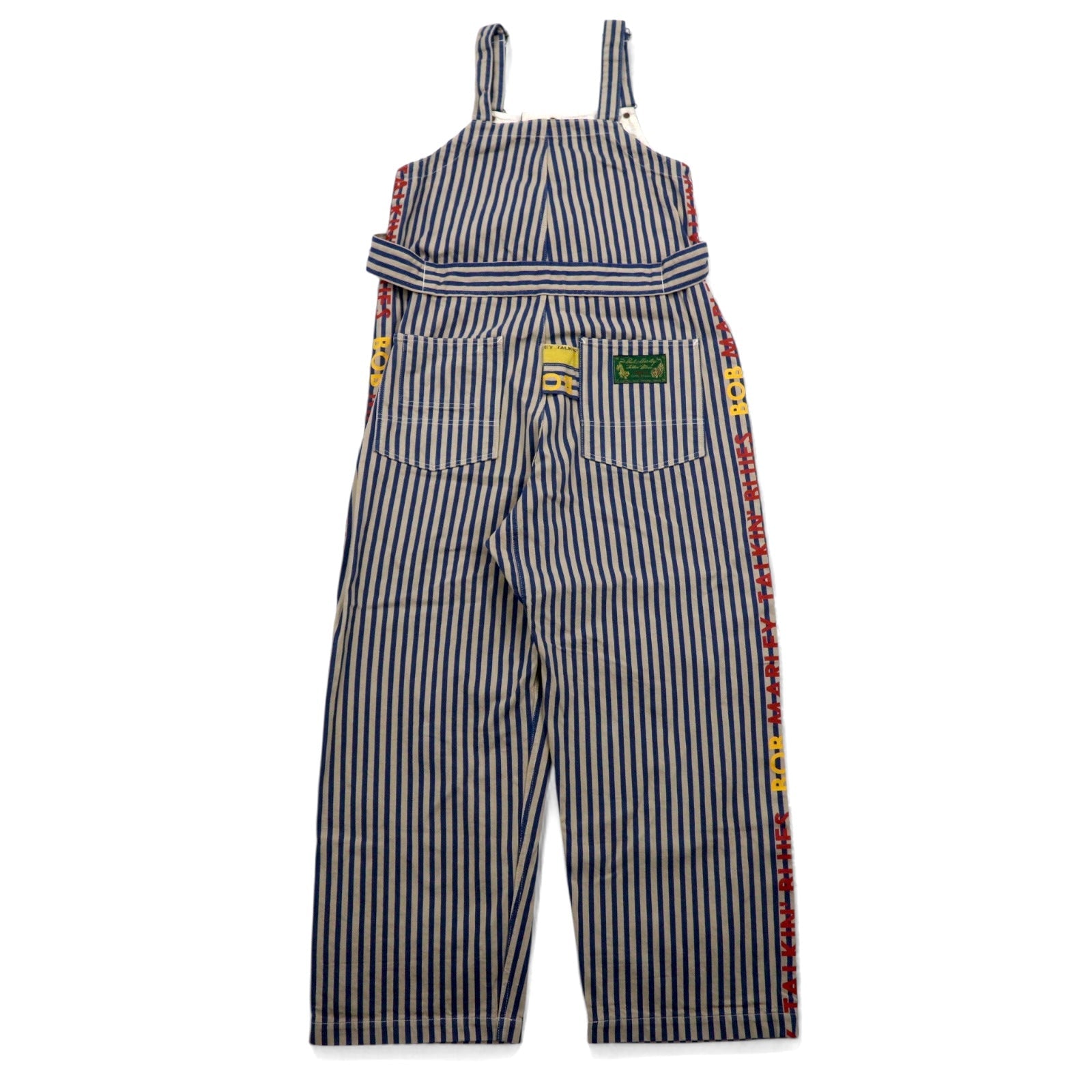 KAPITAL × ZION ROOTSWEAR オーバーオール 4 ブルー ベージュ ストライプ SINGS BOB MARLEY TALKIN’ BLUES COLLECTION ボブマーリー BK190P011