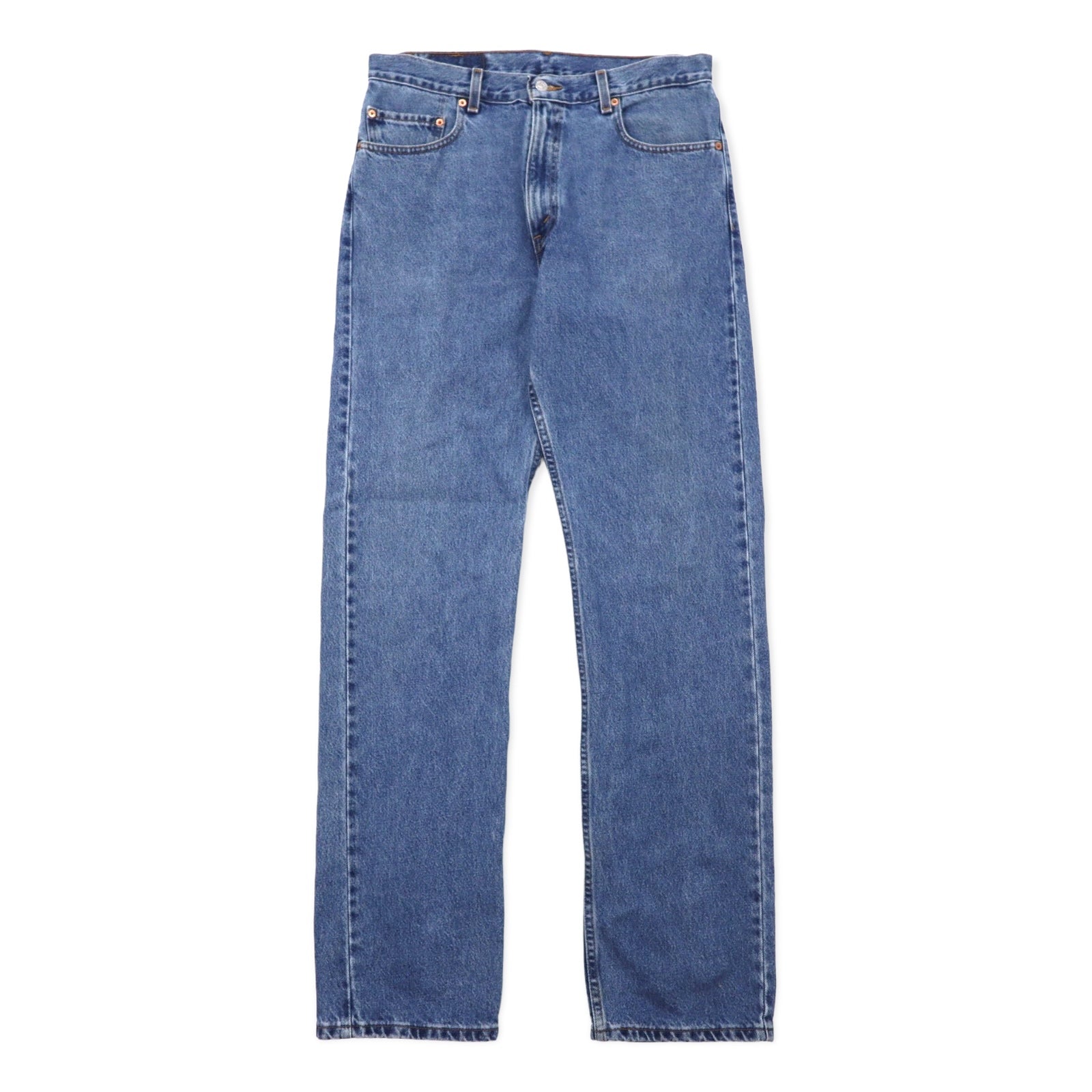 Levi's 505 Anni 2000 Jeans Regular Fit 34 Blu Cotone Chiusura a cerniera Bottone con numero 125 Made in Messico