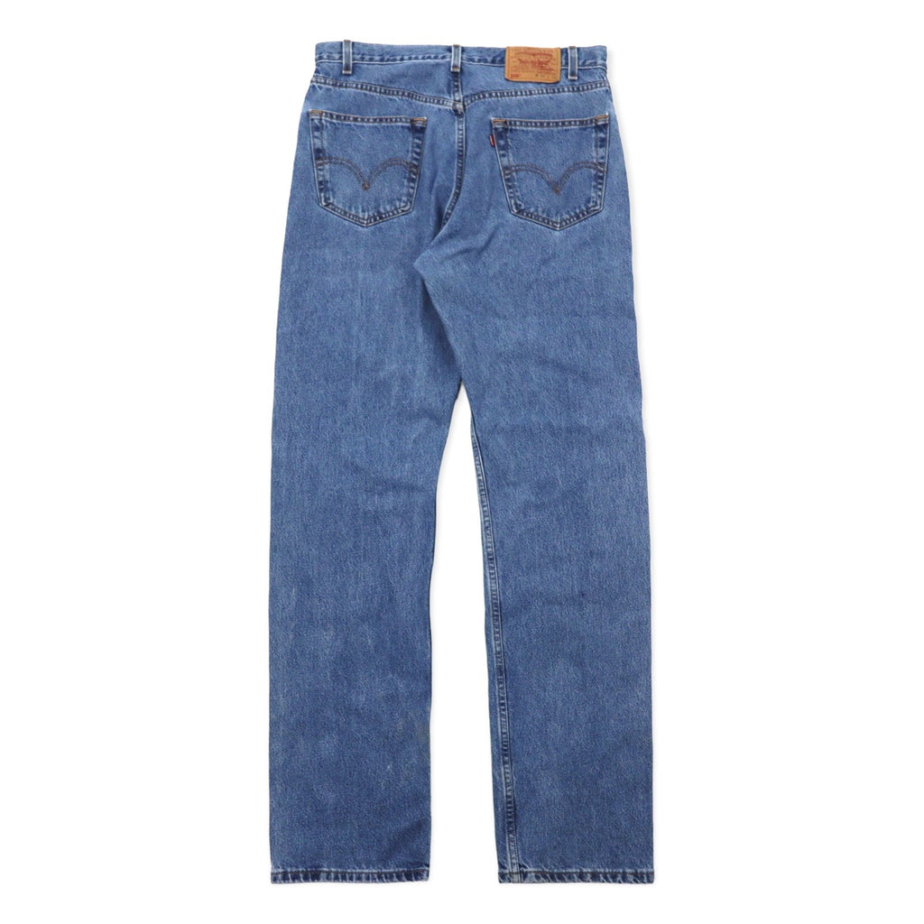 Levi's 505 Anni 2000 Jeans Regular Fit 34 Blu Cotone Chiusura a cerniera Bottone con numero 125 Made in Messico