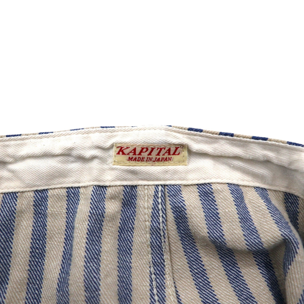 KAPITAL × ZION ROOTSWEAR オーバーオール 4 ブルー ベージュ ストライプ SINGS BOB MARLEY TALKIN’ BLUES COLLECTION ボブマーリー BK190P011