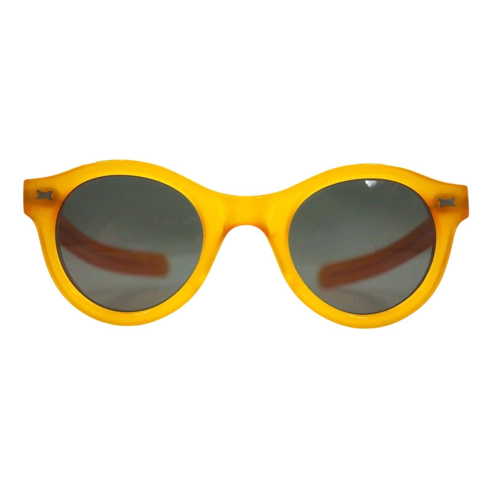 CUTLER AND GROSS LONDON Occhiali da sole Boston Montatura in celluloide gialla 0197 FATTI A MANO