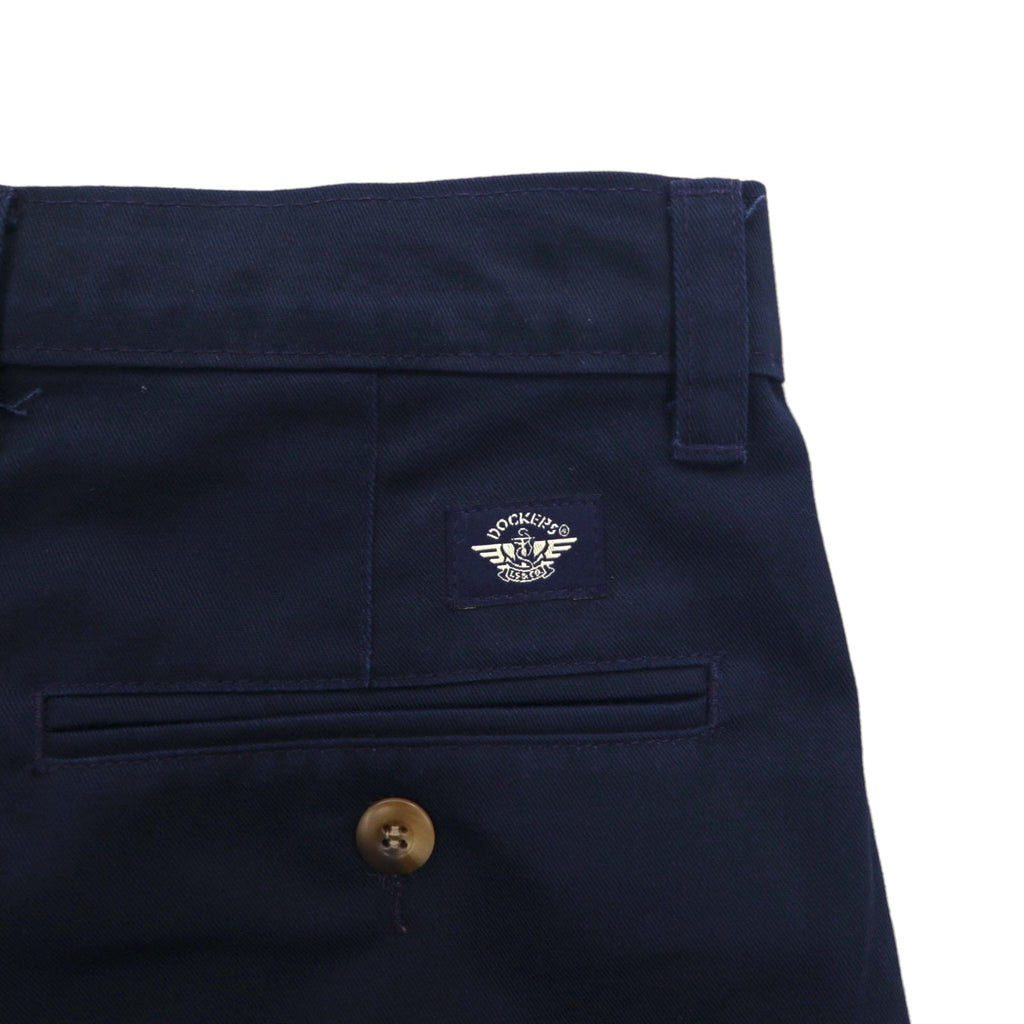 DOCKERS ( Levi's ) 90年代 2タック ワイド チノパンツ L ネイビー コットン センタープレス