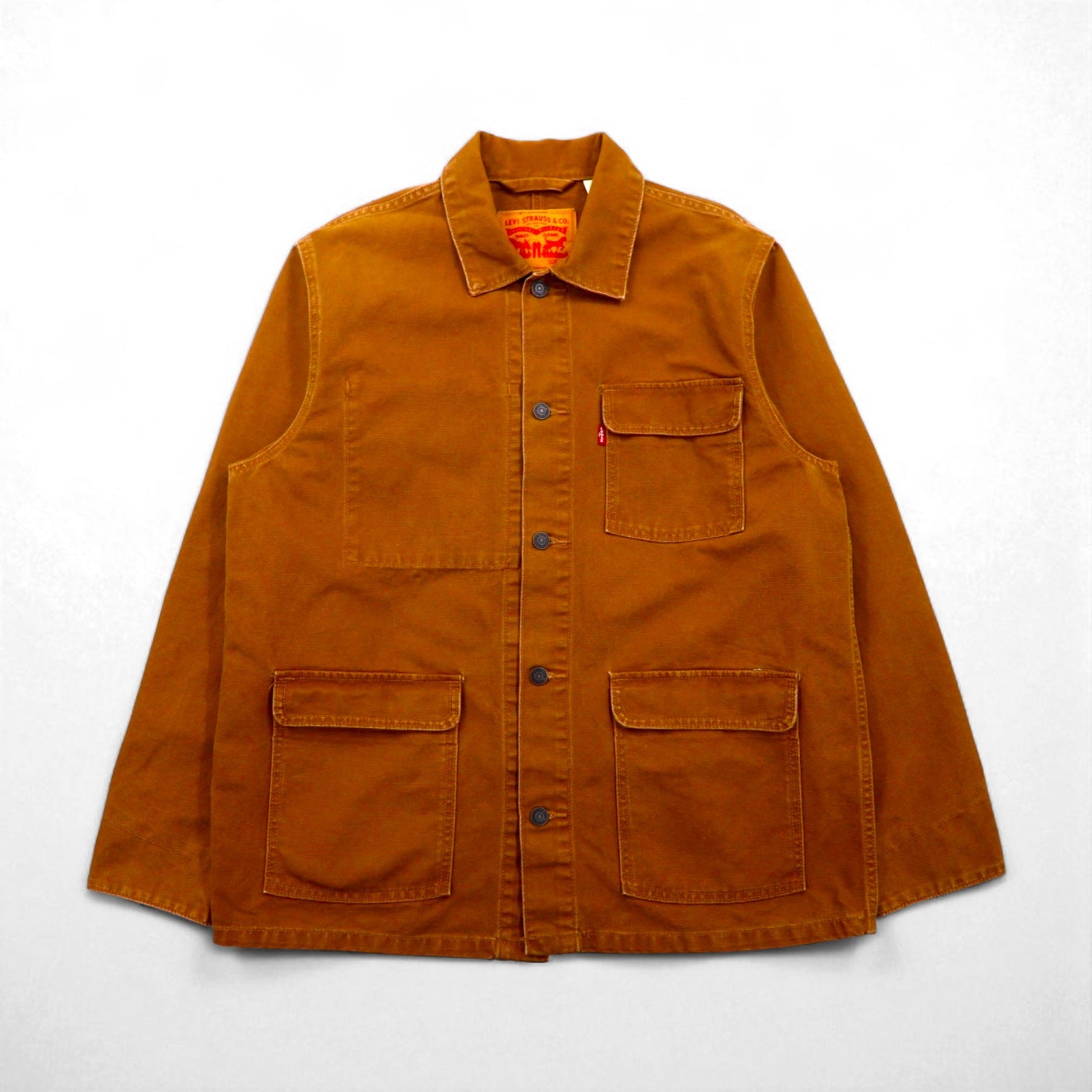 Levi's ダック地 カバーオール ユーティリティ ワークジャケット M キャメル A0744-0001