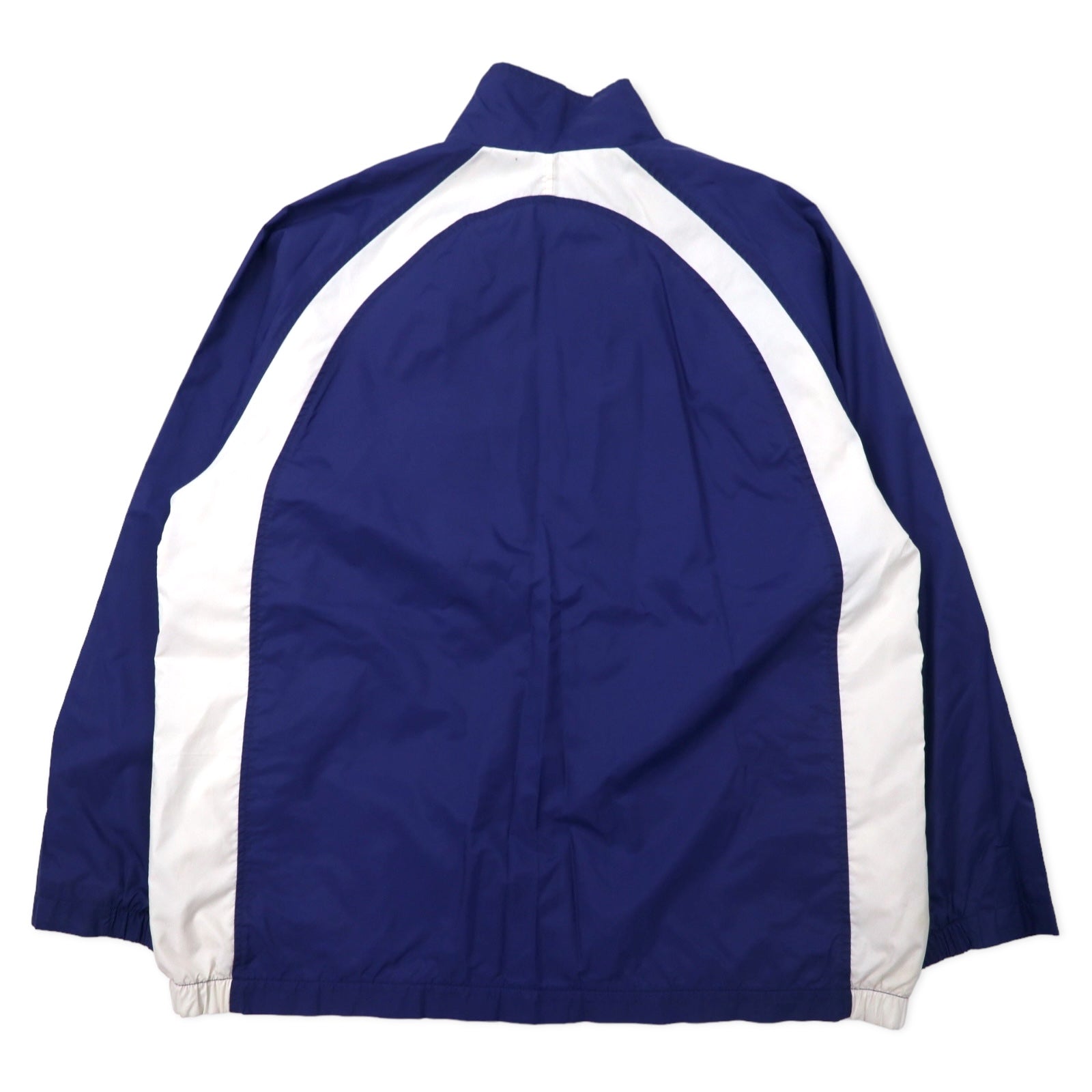NIKE Giacca in nylon anni '90 Giacca sportiva L Blu navy Logo Swoosh Etichetta nera Taglia grande