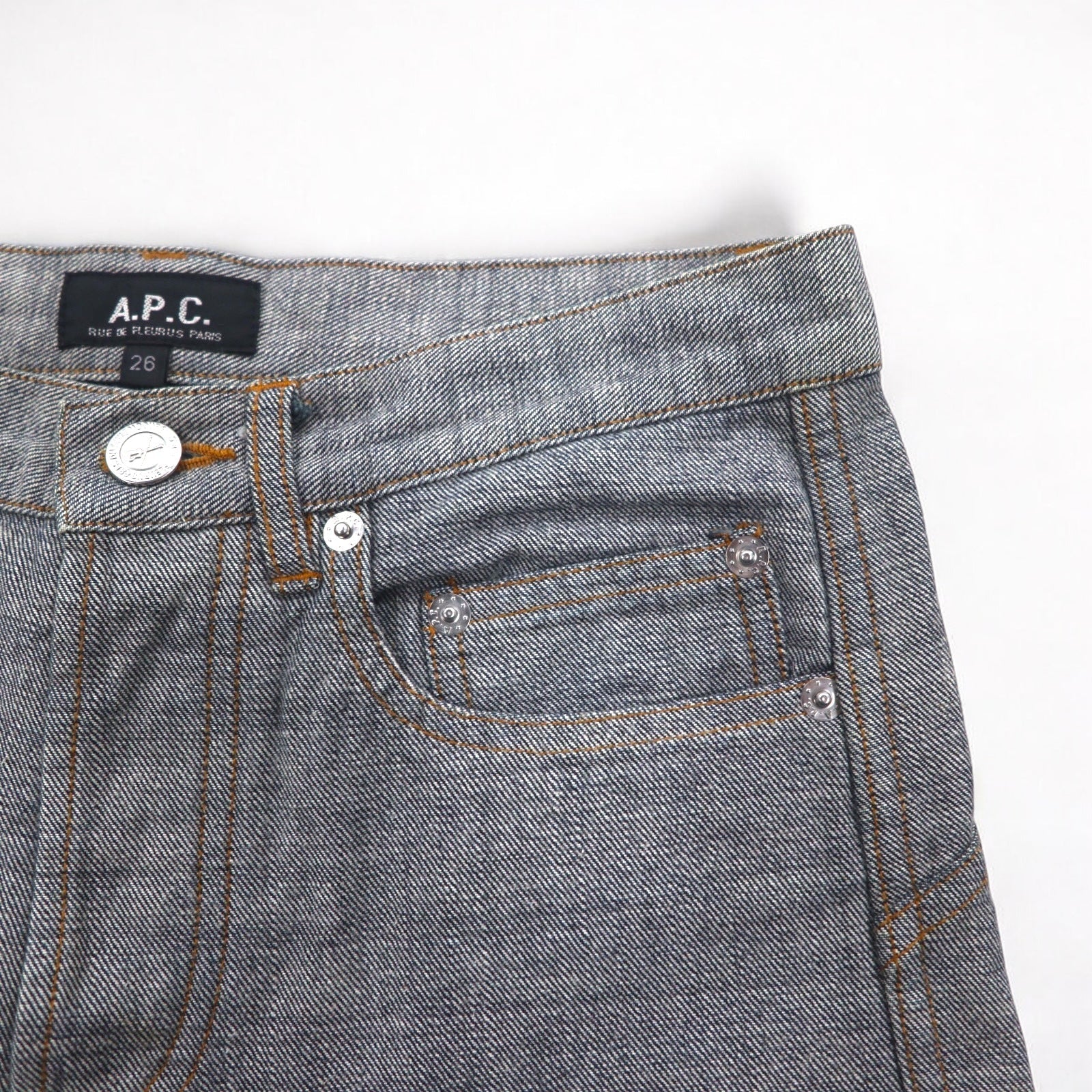 A.P.C. インサイドアウト デザイン デニムパンツ M グレー コットン 日本製