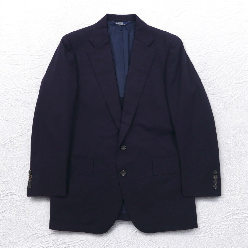 Polo by Ralph Lauren 90年代 2B テーラードジャケット ブレザー スーツ M ネイビー ウール 日本製
