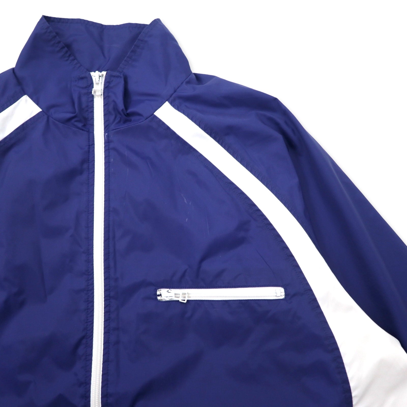 NIKE Giacca in nylon anni '90 Giacca sportiva L Blu navy Logo Swoosh Etichetta nera Taglia grande