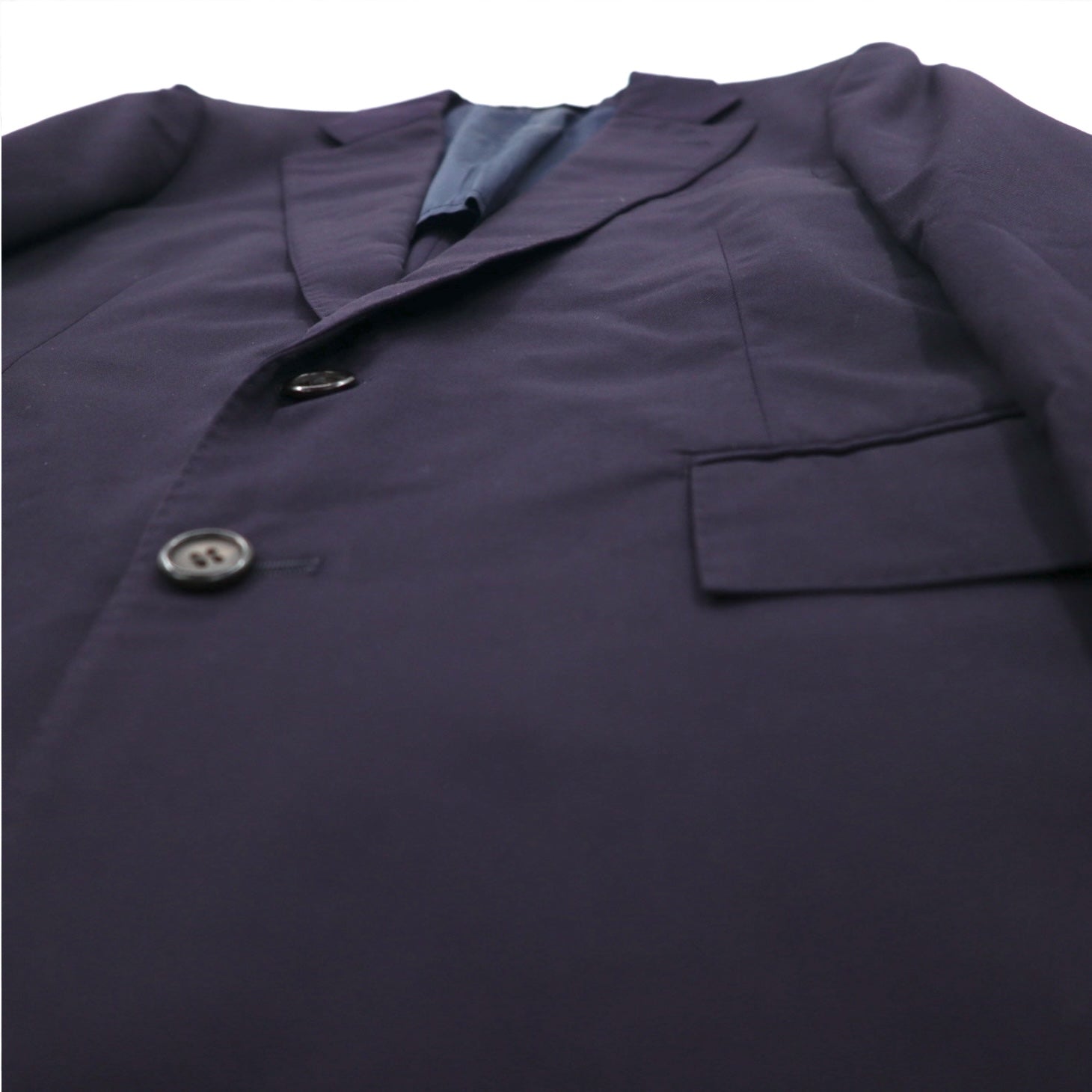 Polo by Ralph Lauren 90年代 2B テーラードジャケット ブレザー スーツ M ネイビー ウール 日本製