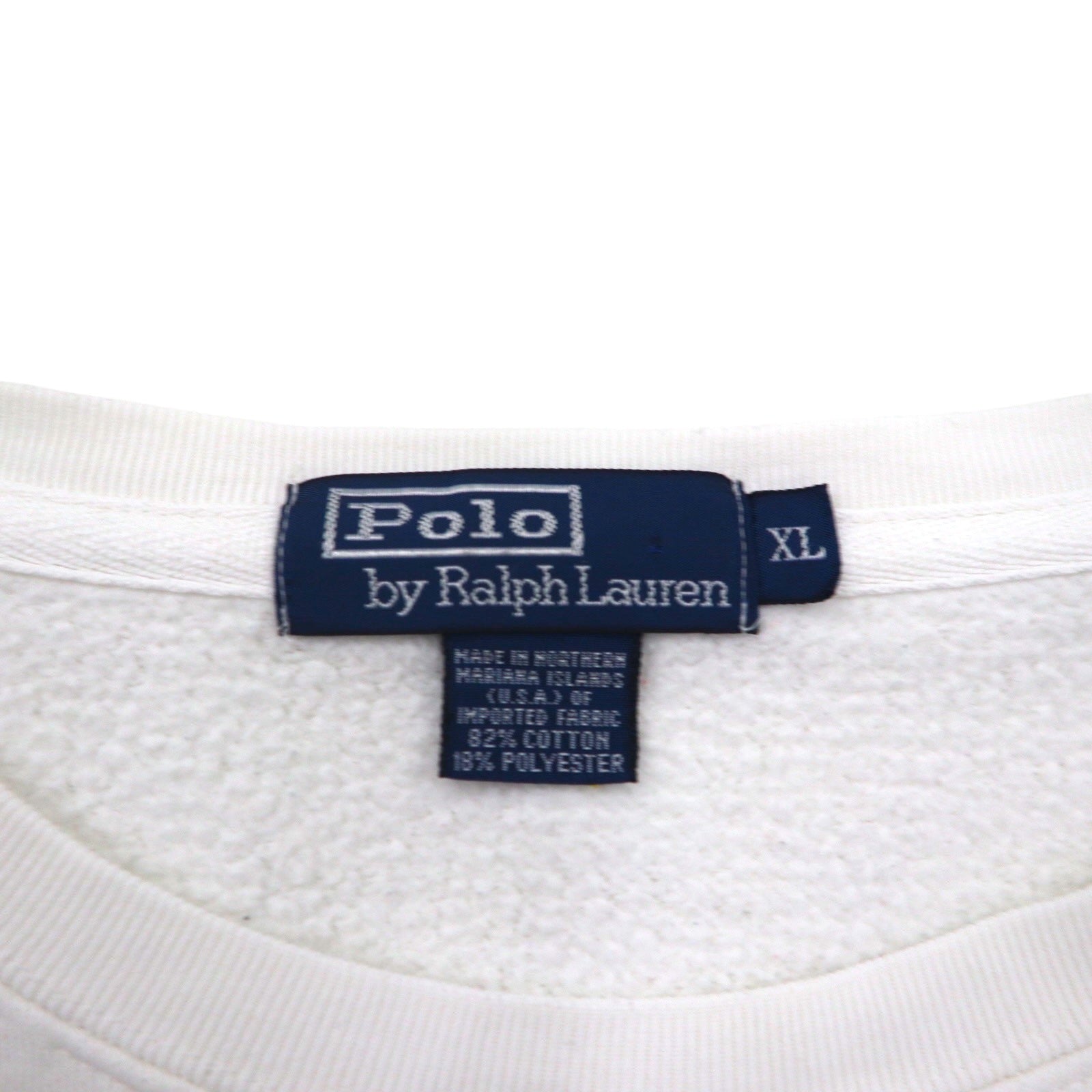 Polo Ralph Lauren 90年代 スウェット トレーナー XL ホワイト コットン スモールポニー刺繡